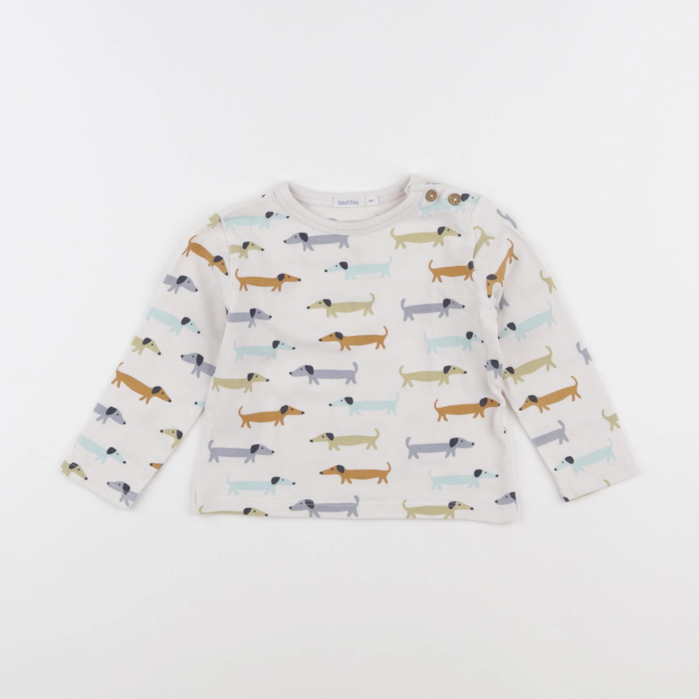 Boutchou - sweat blanc - 18 mois