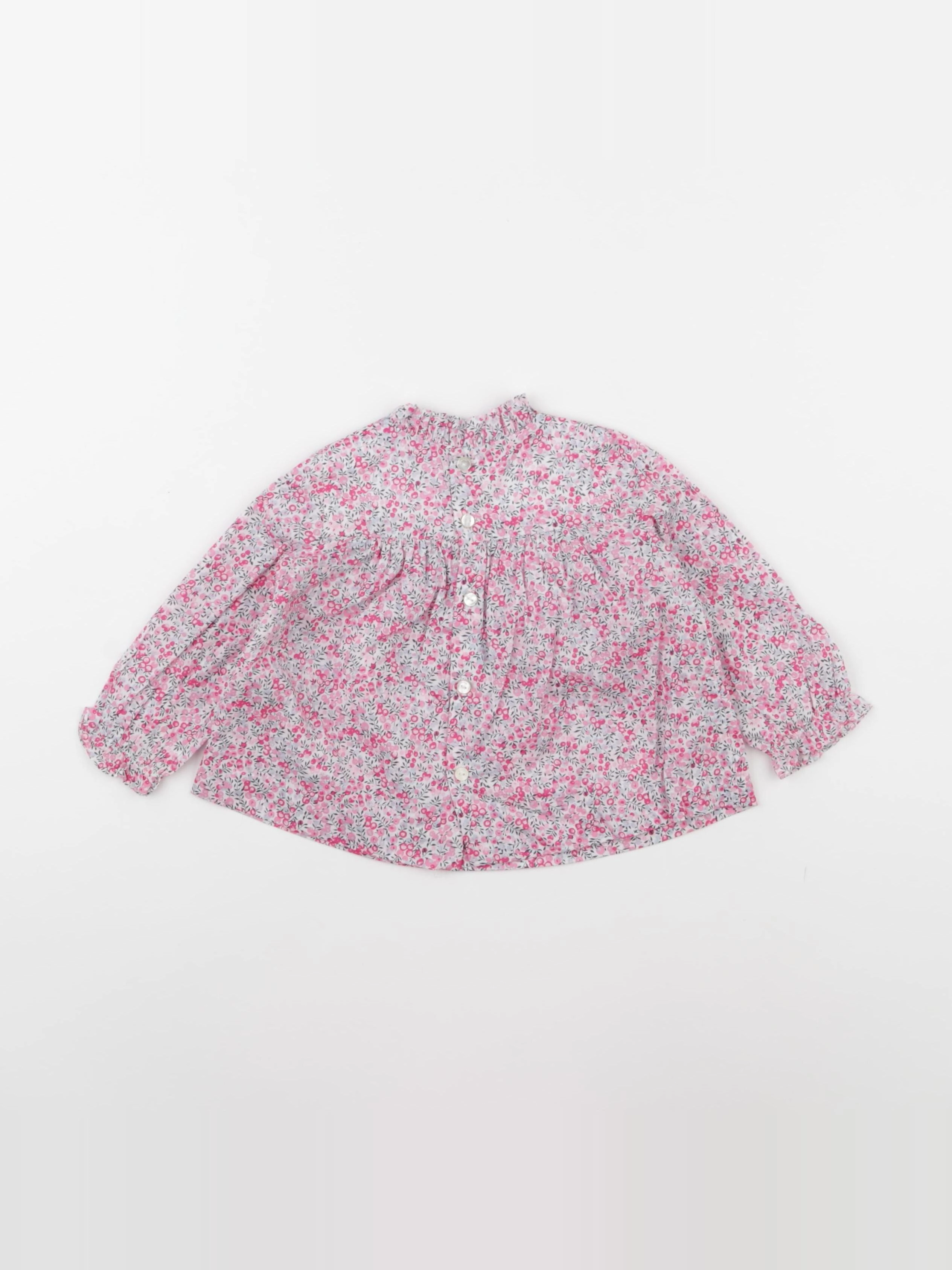 Jacadi - blouse liberty rose - 12 mois