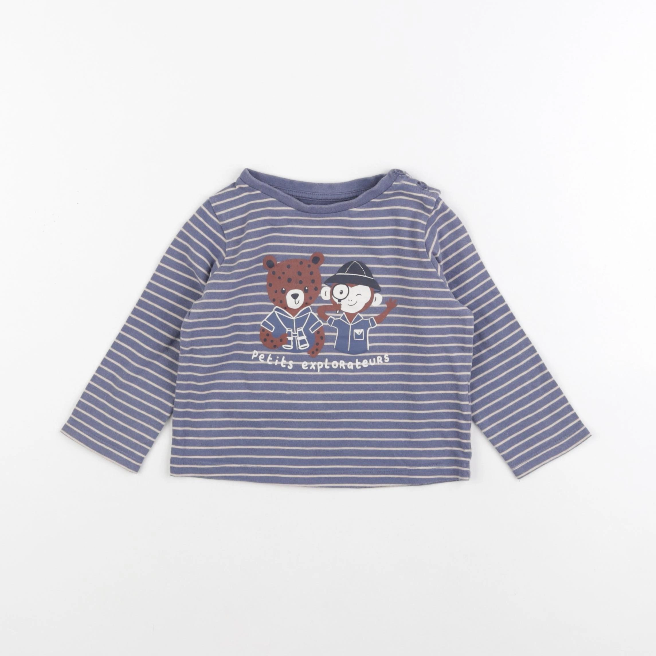 Vertbaudet - tee-shirt bleu - 18 mois