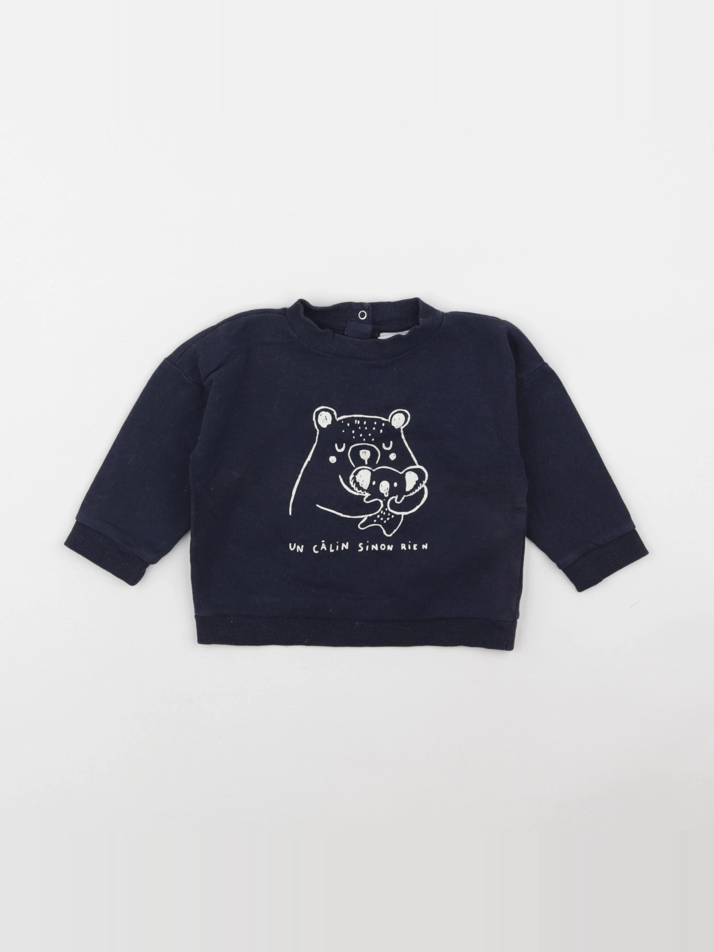 Vertbaudet - sweat bleu - 18 mois