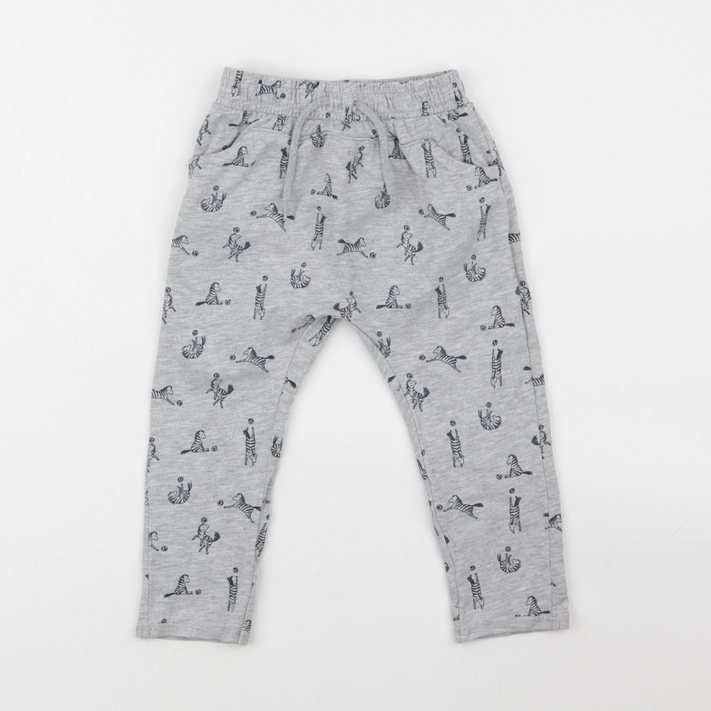 Vertbaudet - sarouel gris - 24 mois