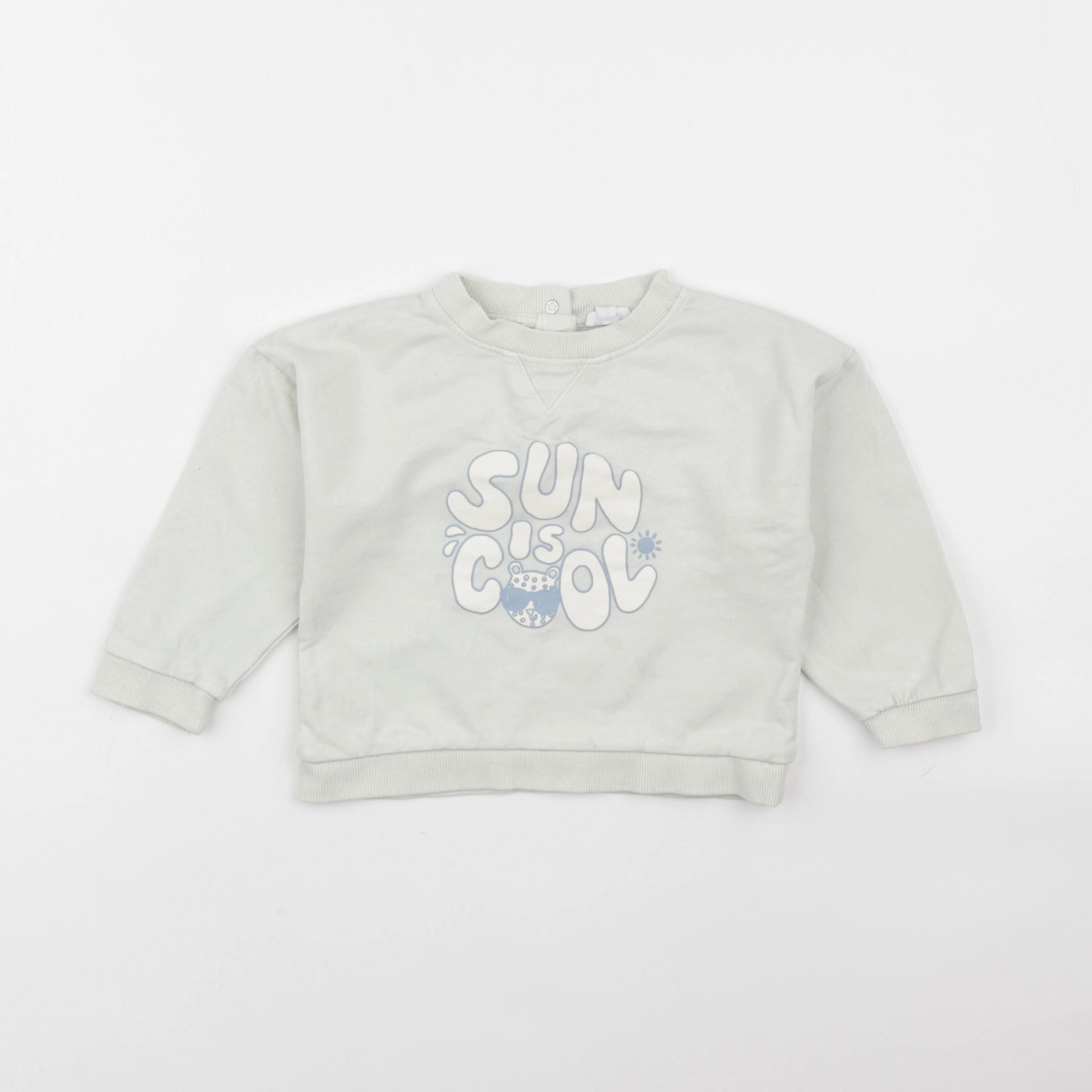 Vertbaudet - sweat vert - 24 mois