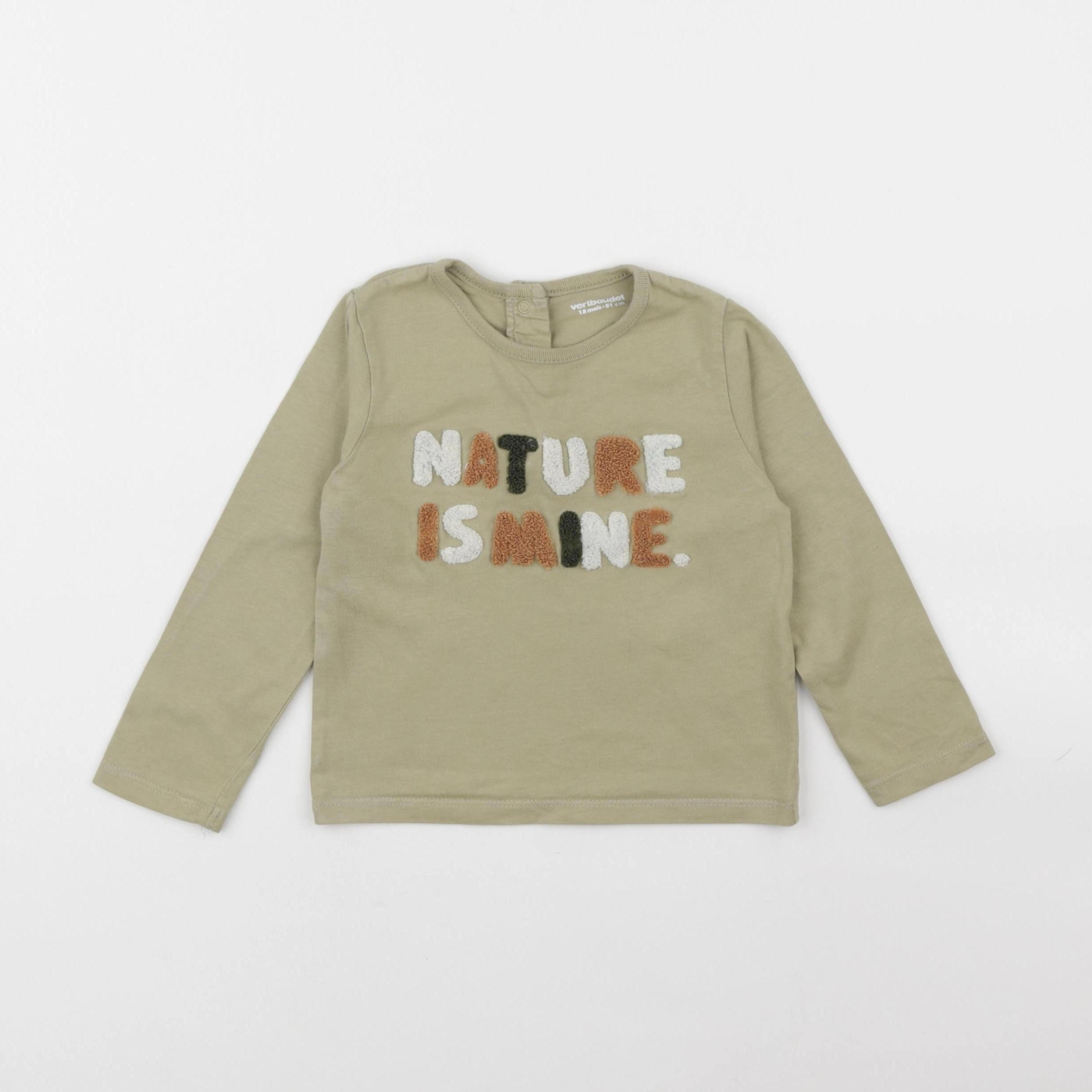 Vertbaudet - tee-shirt vert - 18 mois