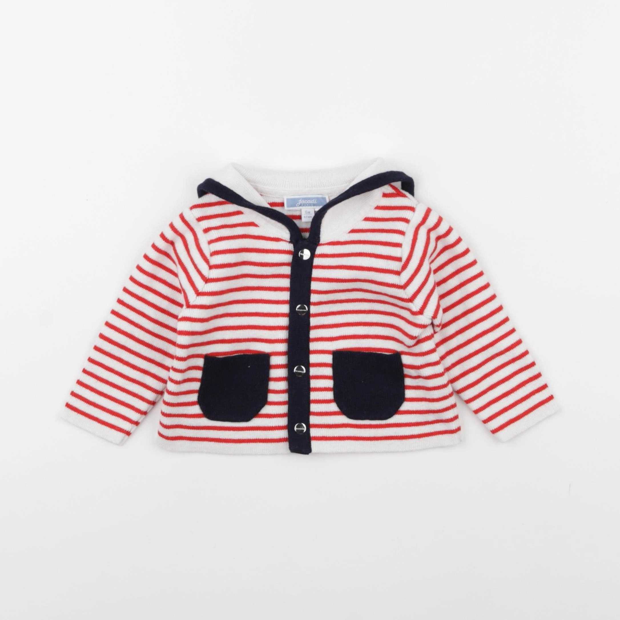 Jacadi - gilet rouge - 6 mois