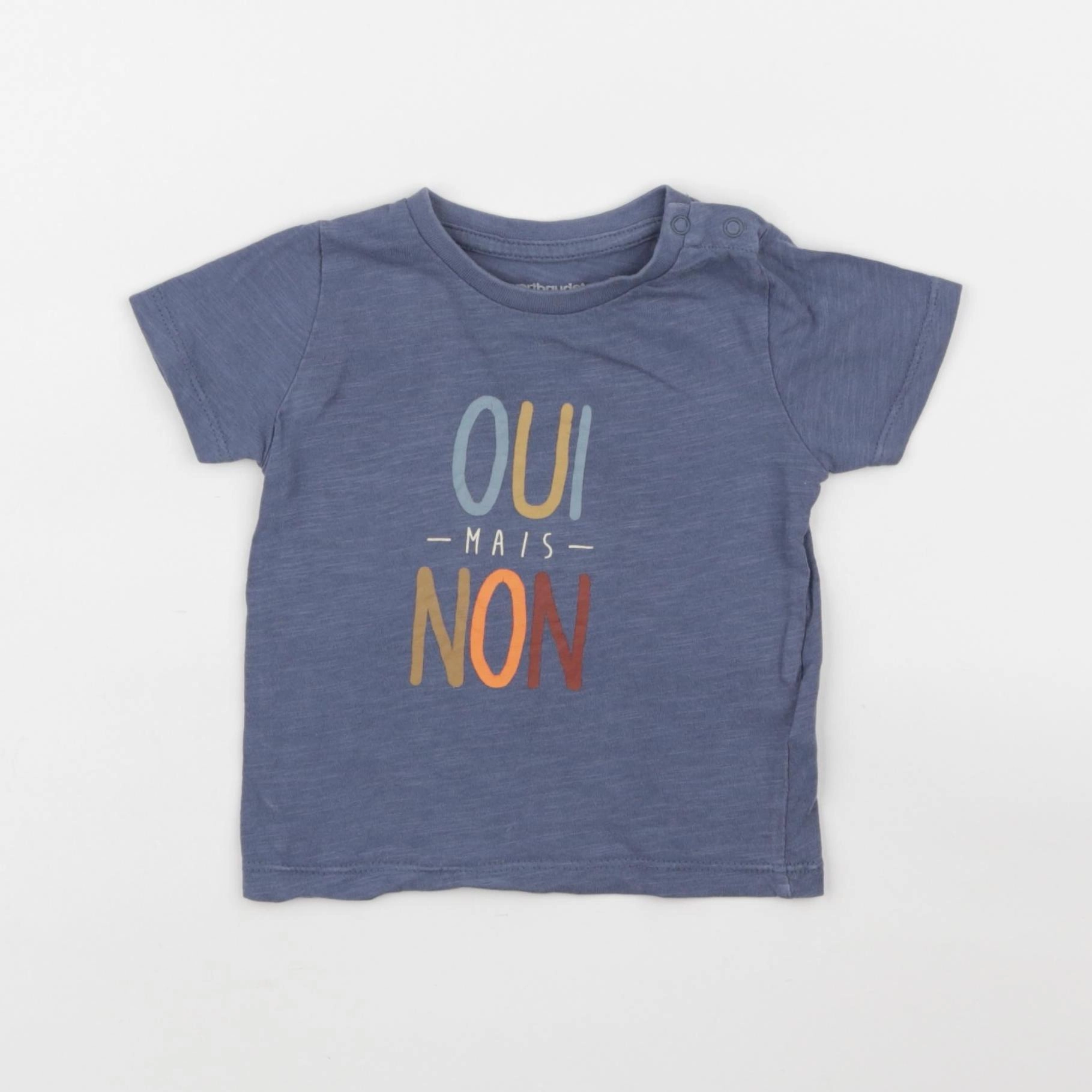 Vertbaudet - tee-shirt bleu - 9 mois