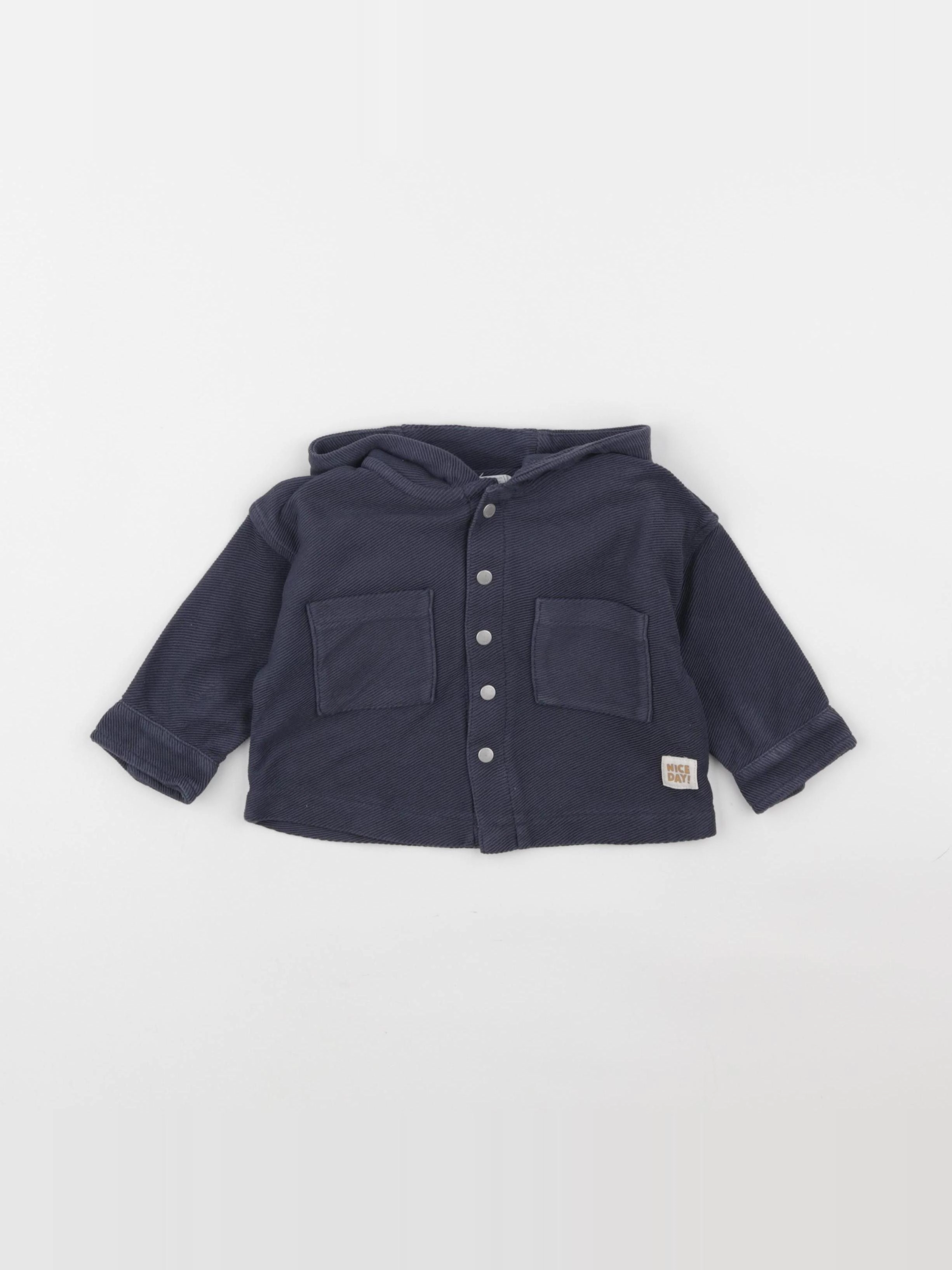 Vertbaudet - chemise bleu - 6 mois