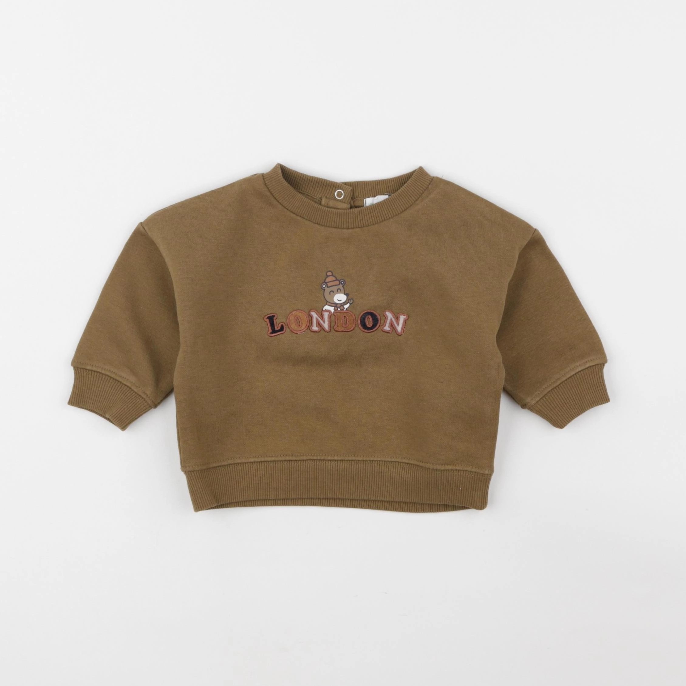 Vertbaudet - sweat marron - 6 mois