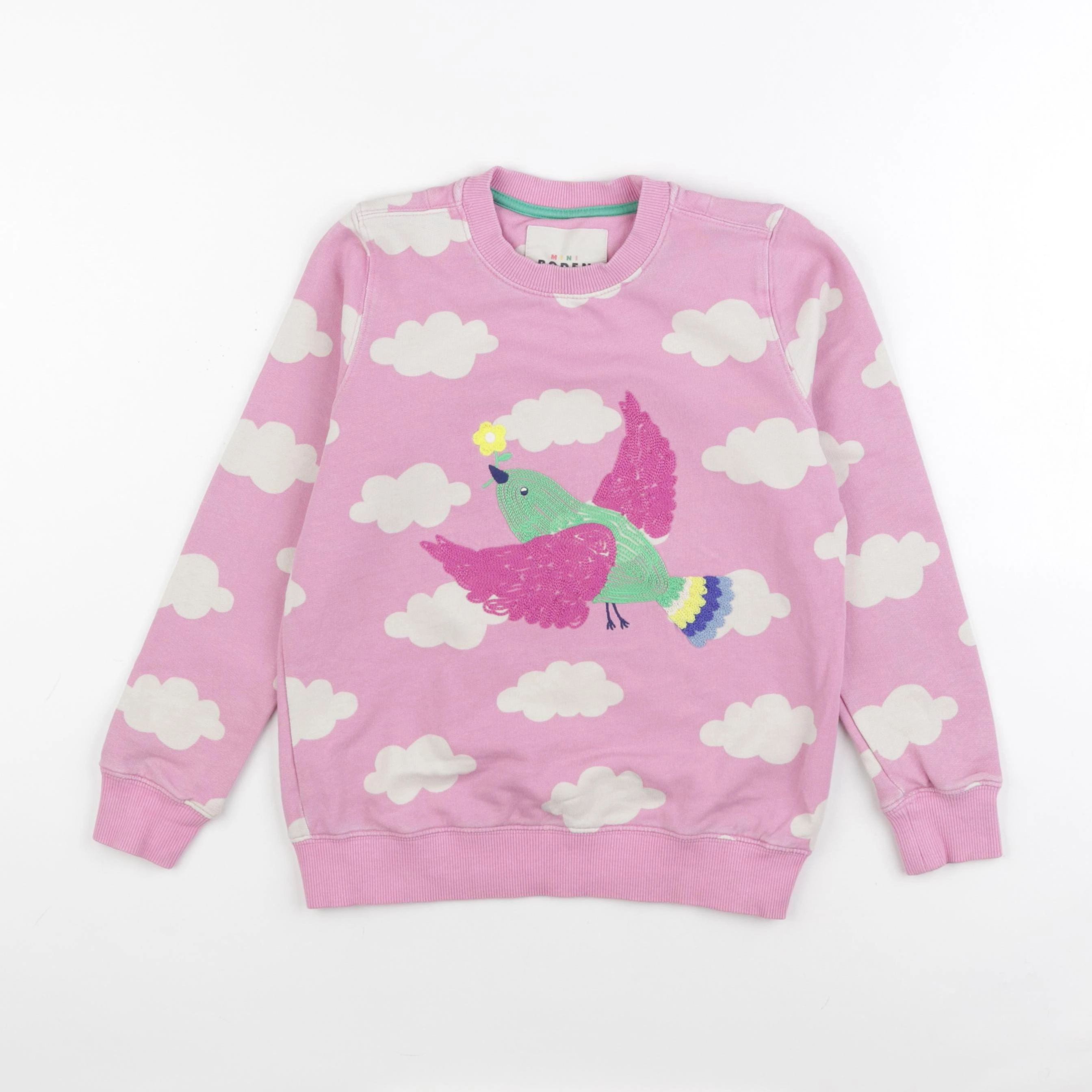 Mini Boden - sweat rose - 8/9 ans