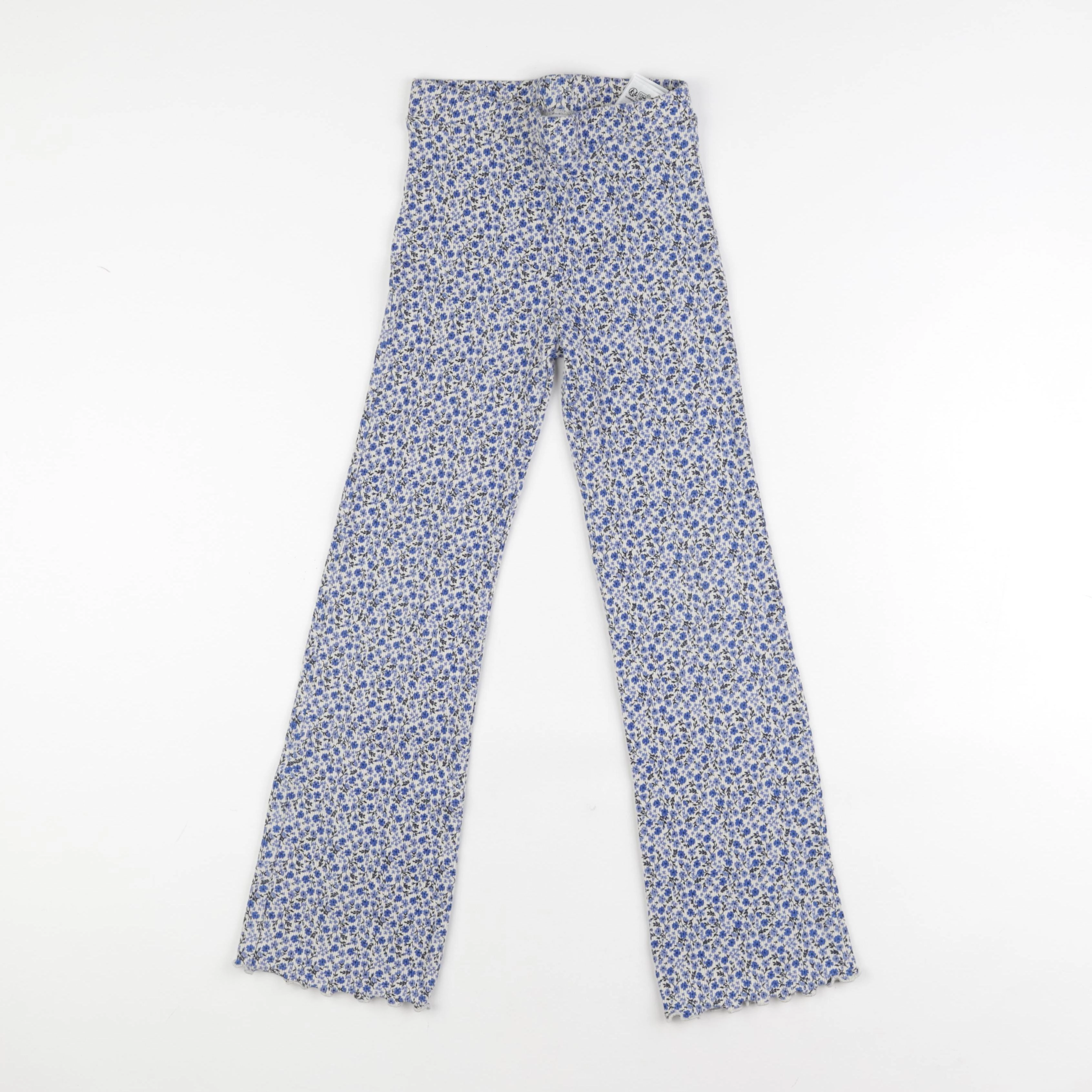 H&M - legging bleu - 8/9 ans