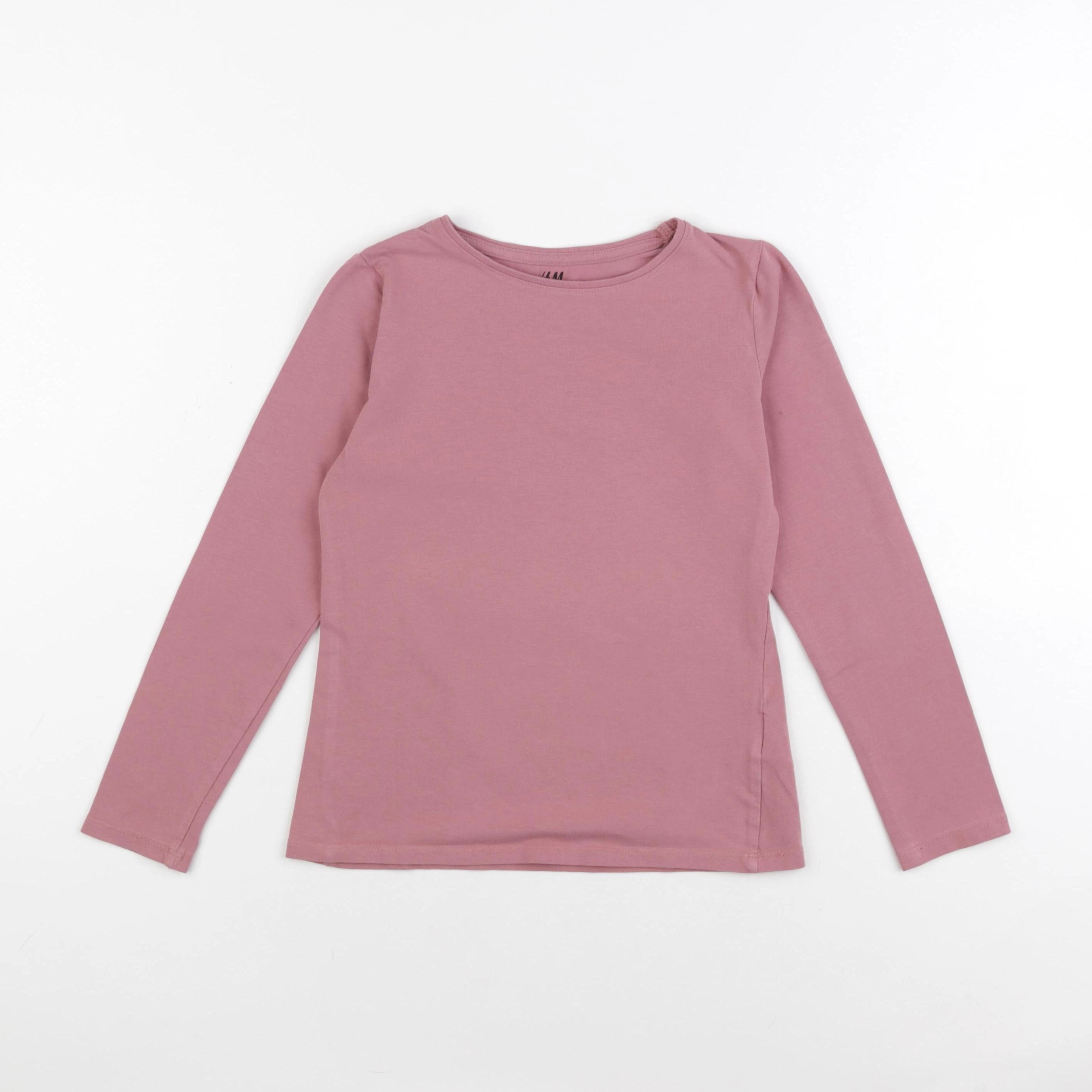 H&M - tee-shirt rose - 8/10 ans