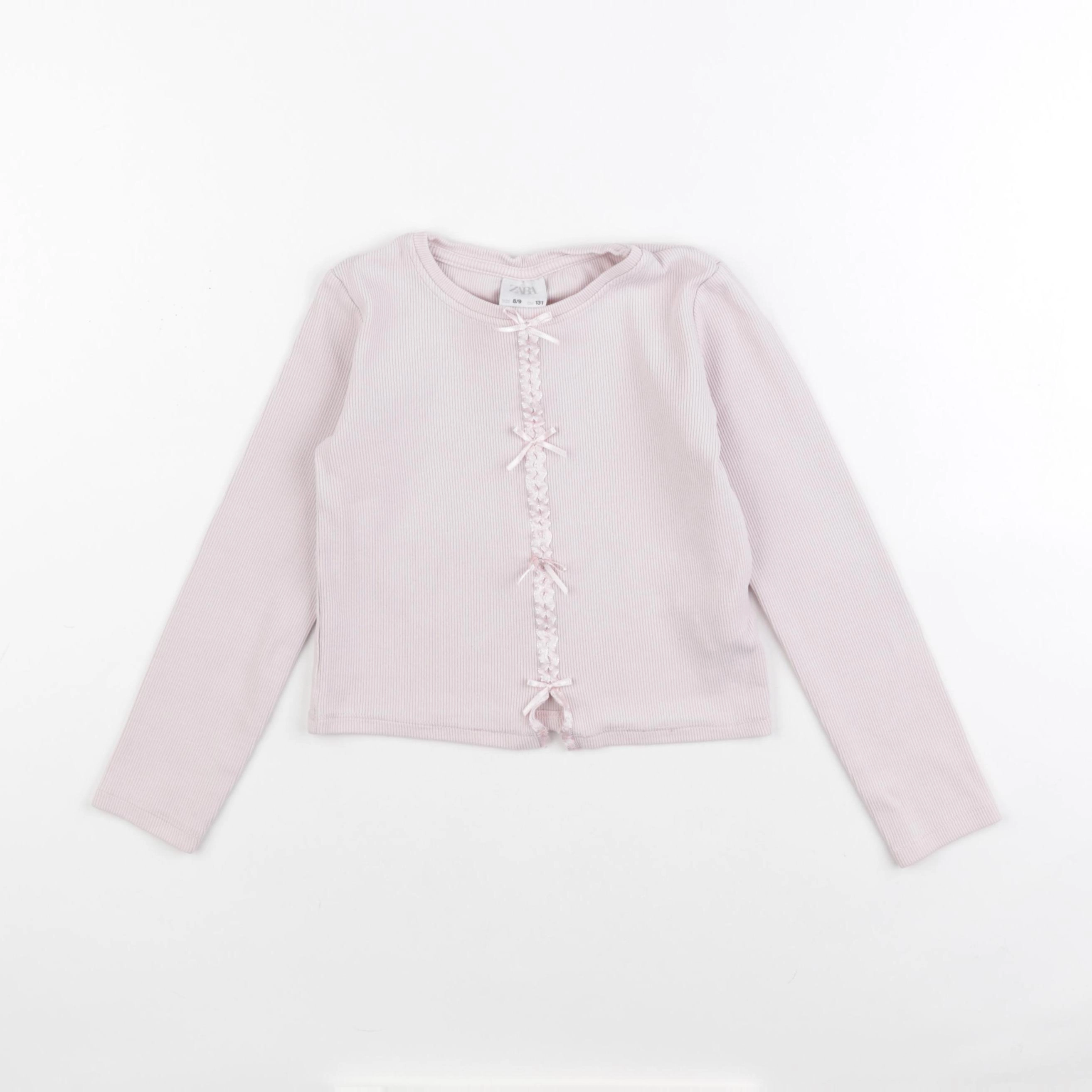 Zara - tee-shirt rose - 8/9 ans