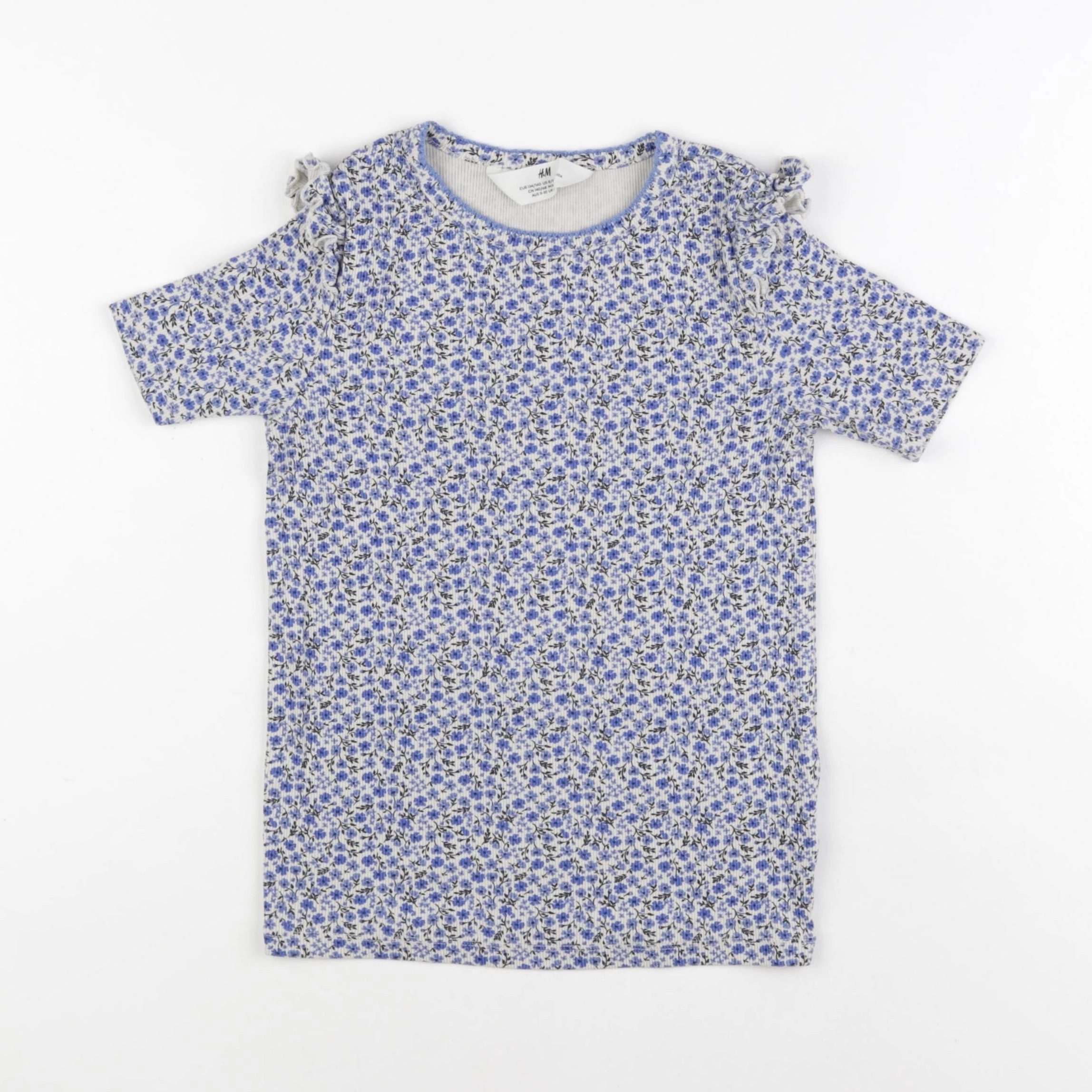 H&M - tee-shirt bleu - 8/10 ans