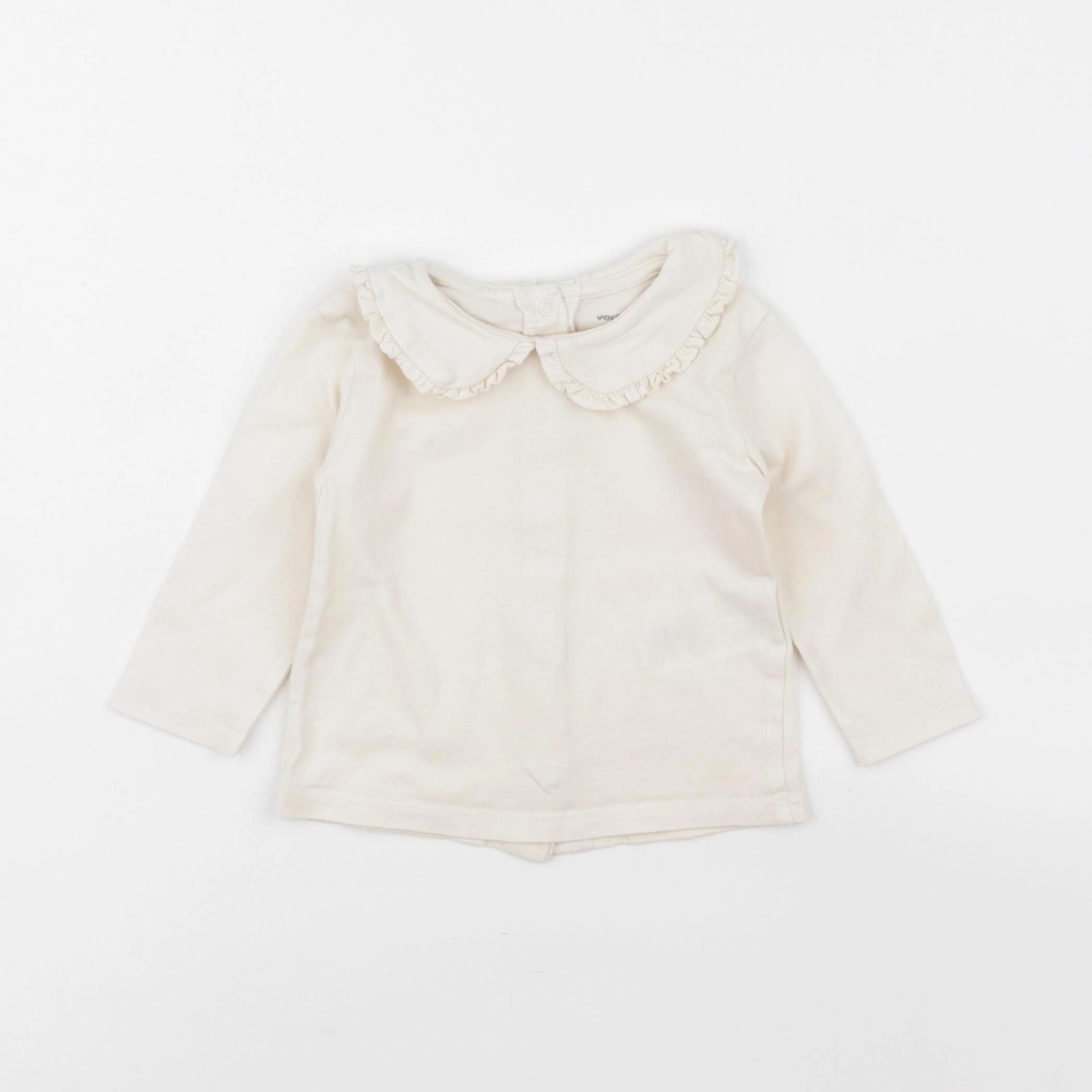 Vertbaudet - tee-shirt beige - 6 mois