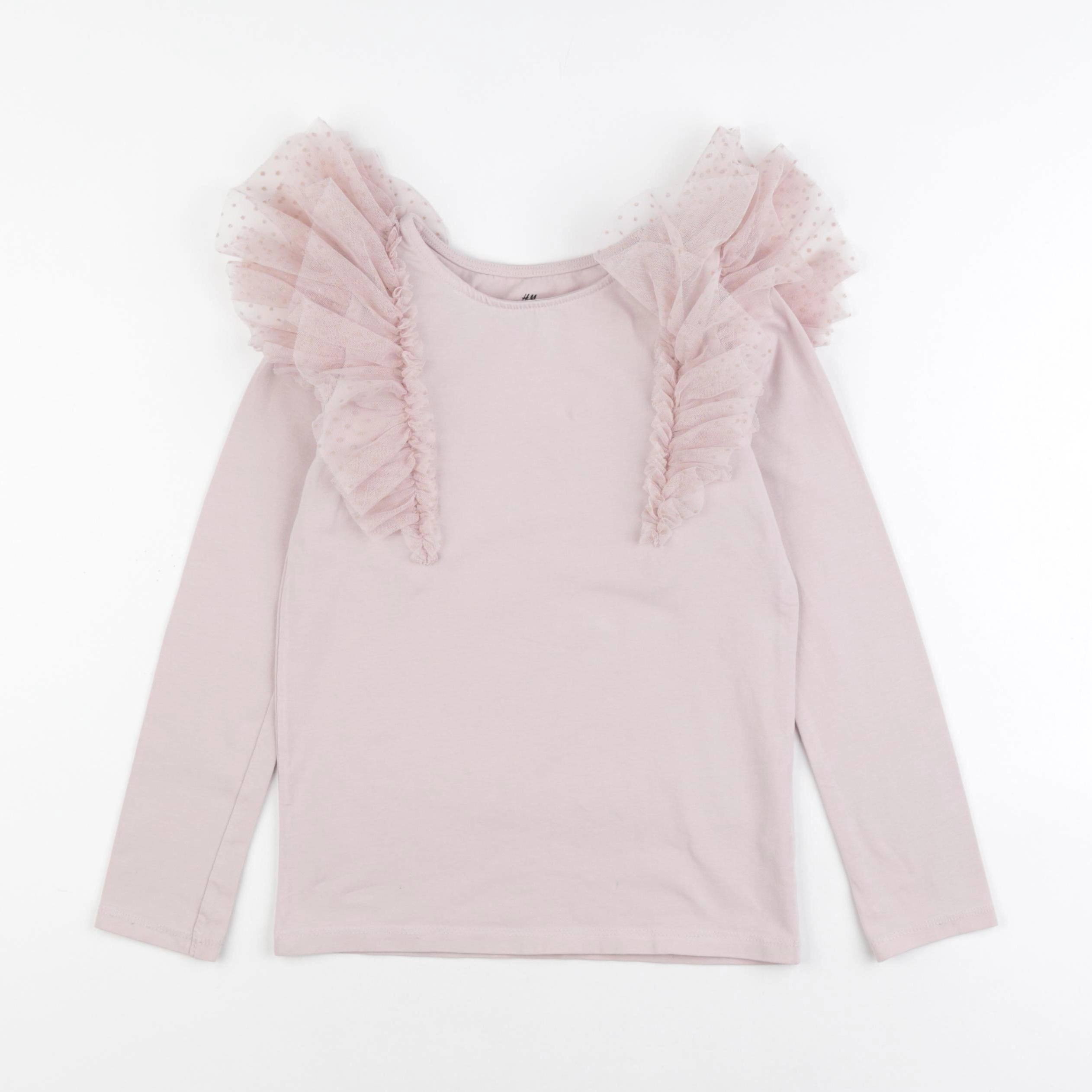 H&M - tee-shirt rose - 8/10 ans