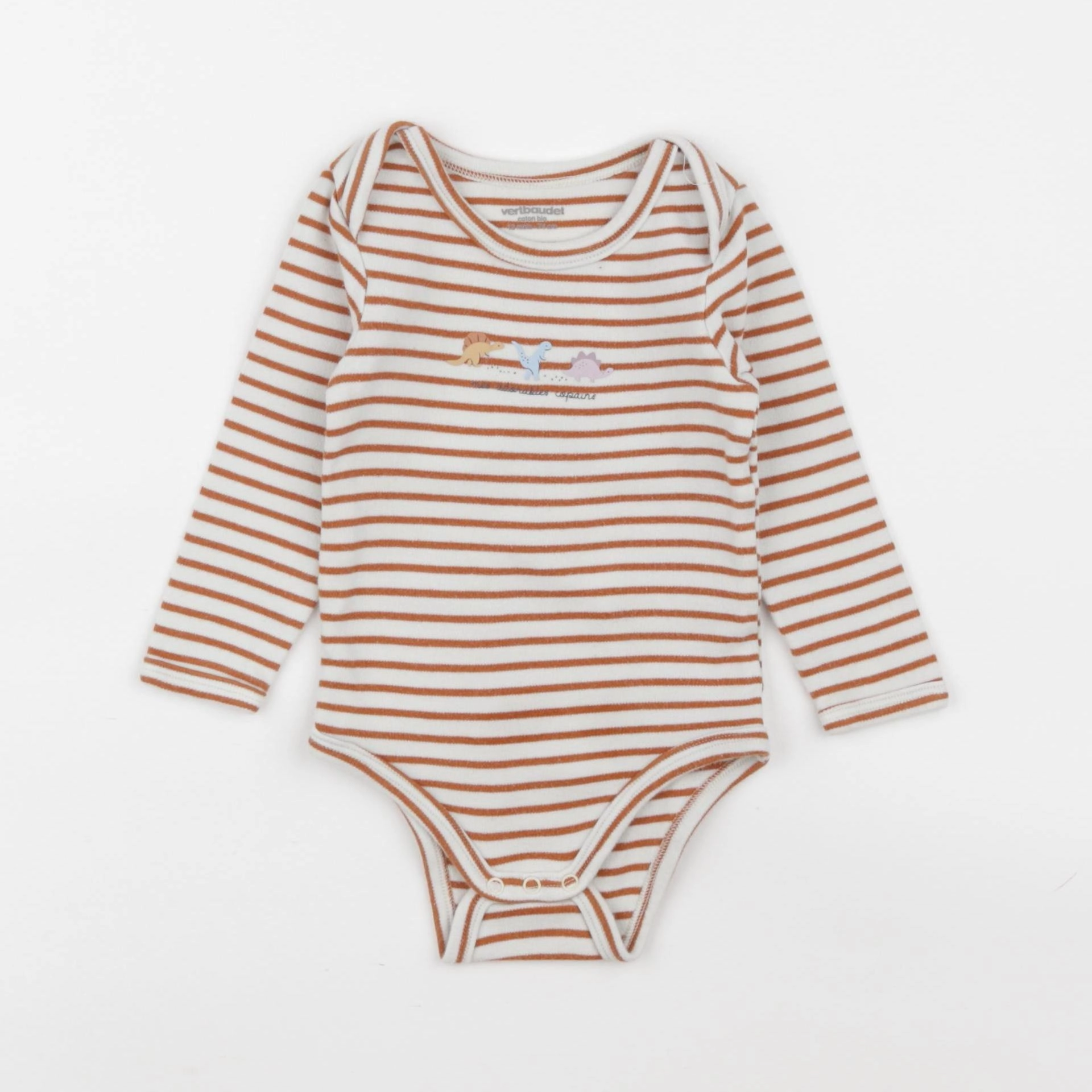 Vertbaudet - body marron - 12 mois