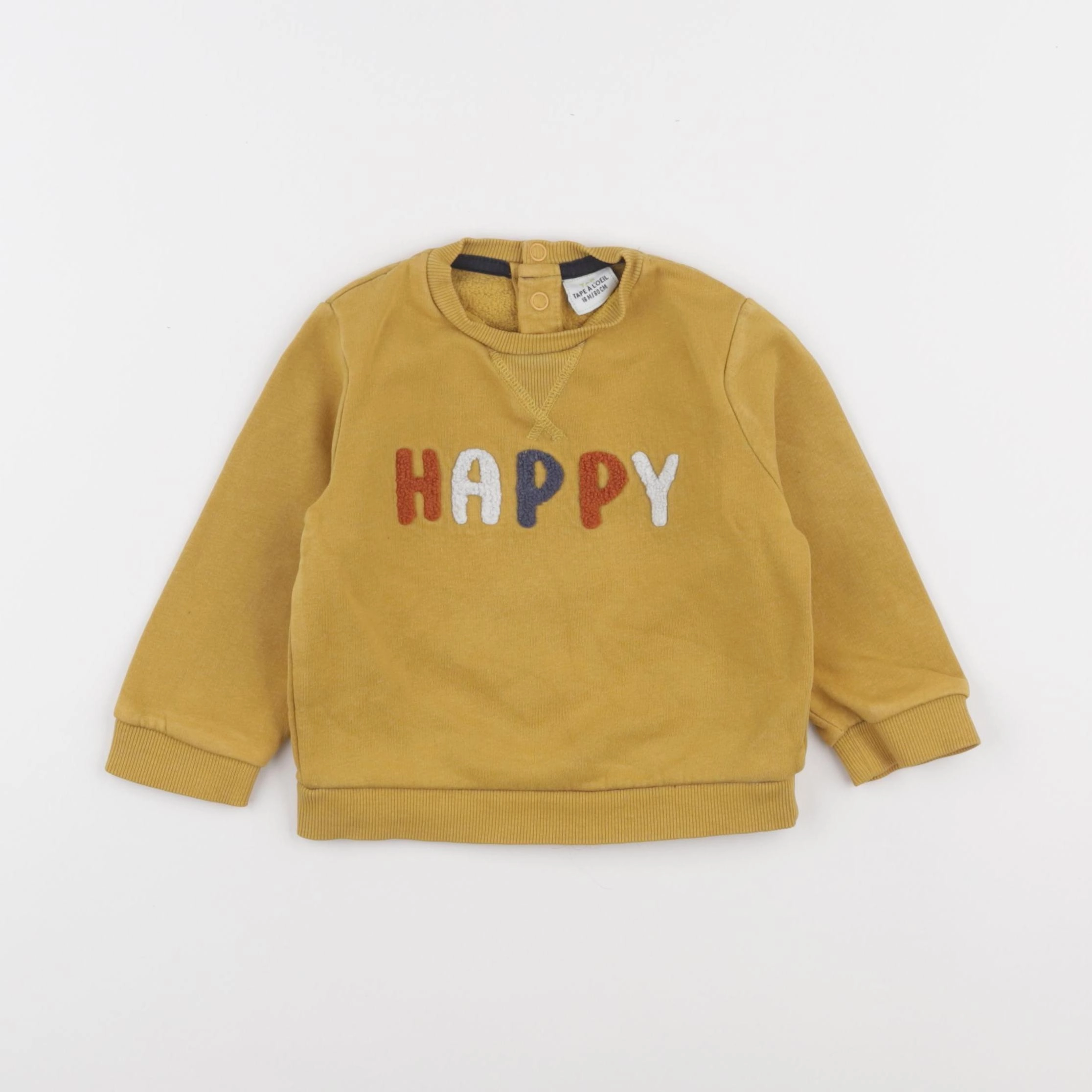 Tape à l'oeil - sweat jaune - 18 mois