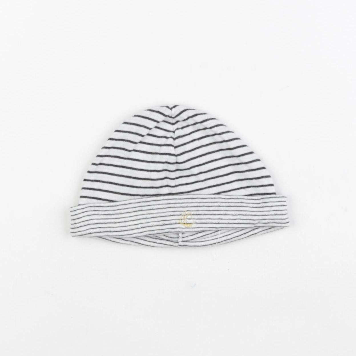 Petit Bateau - bonnet gris - 3/6 mois