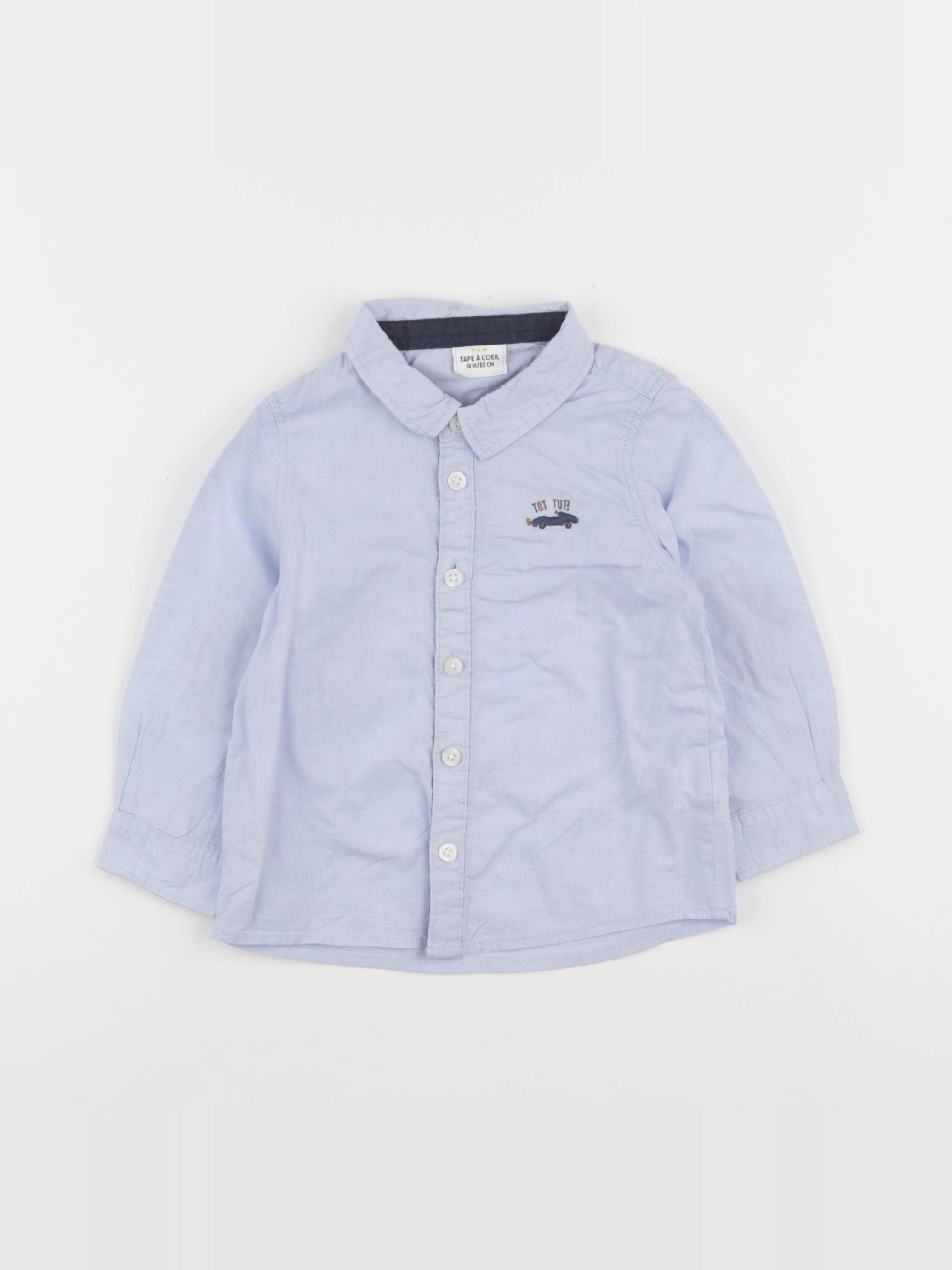 Tape à l'oeil - chemise bleu - 18 mois