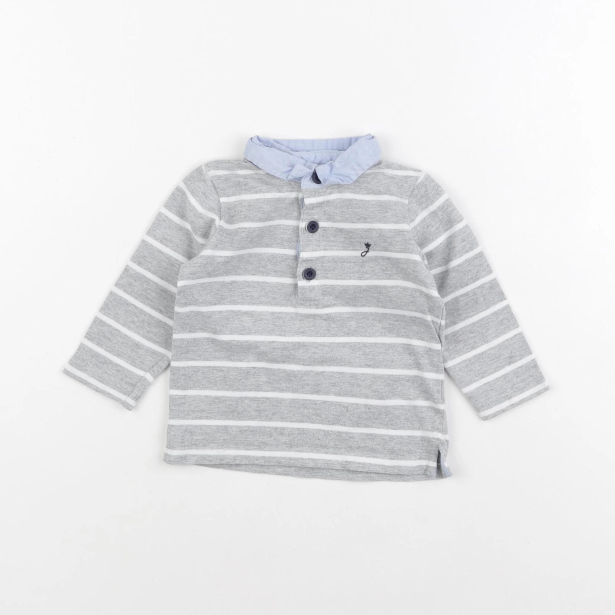 Jacadi - polo gris - 12 mois