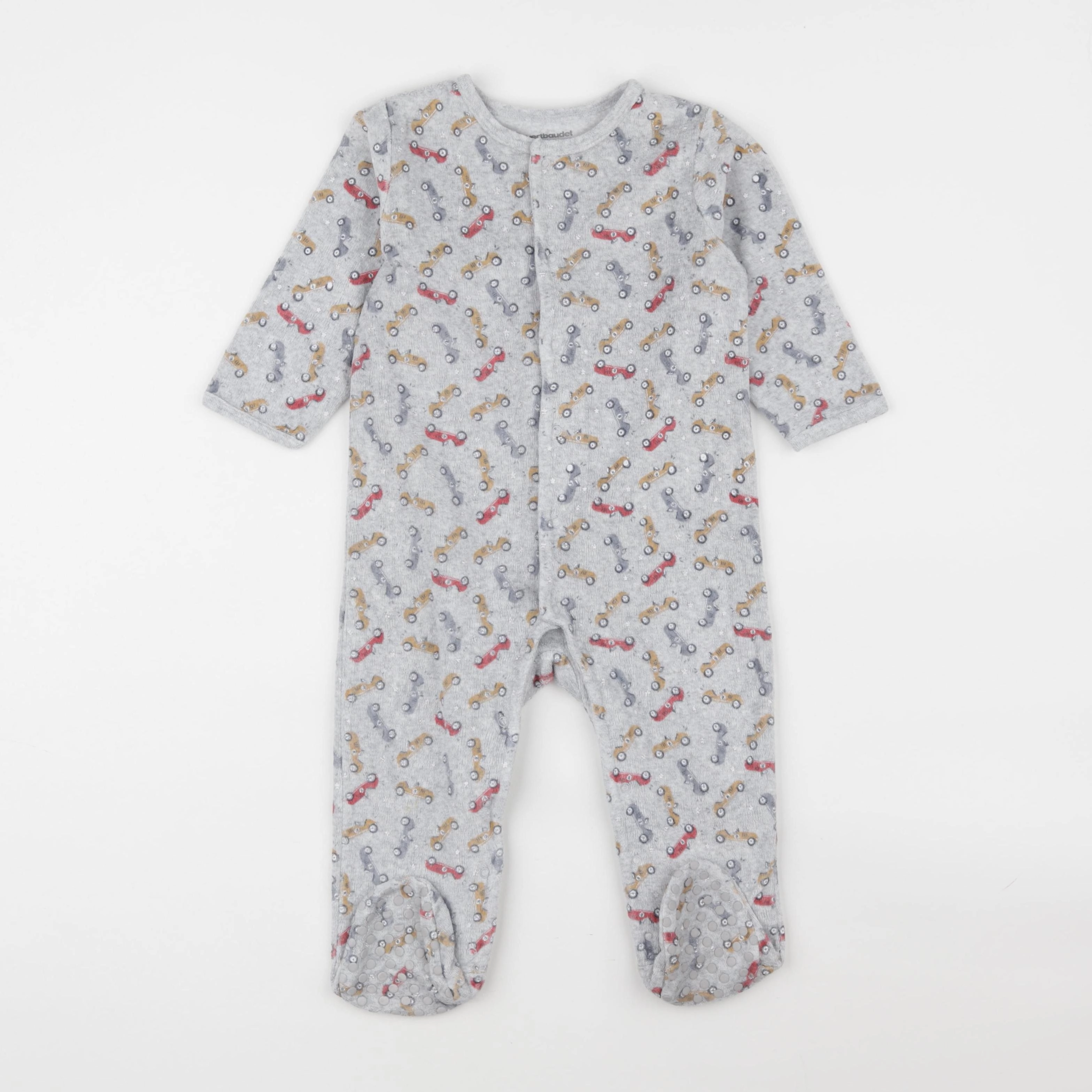 Vertbaudet - pyjama velours gris - 18 mois