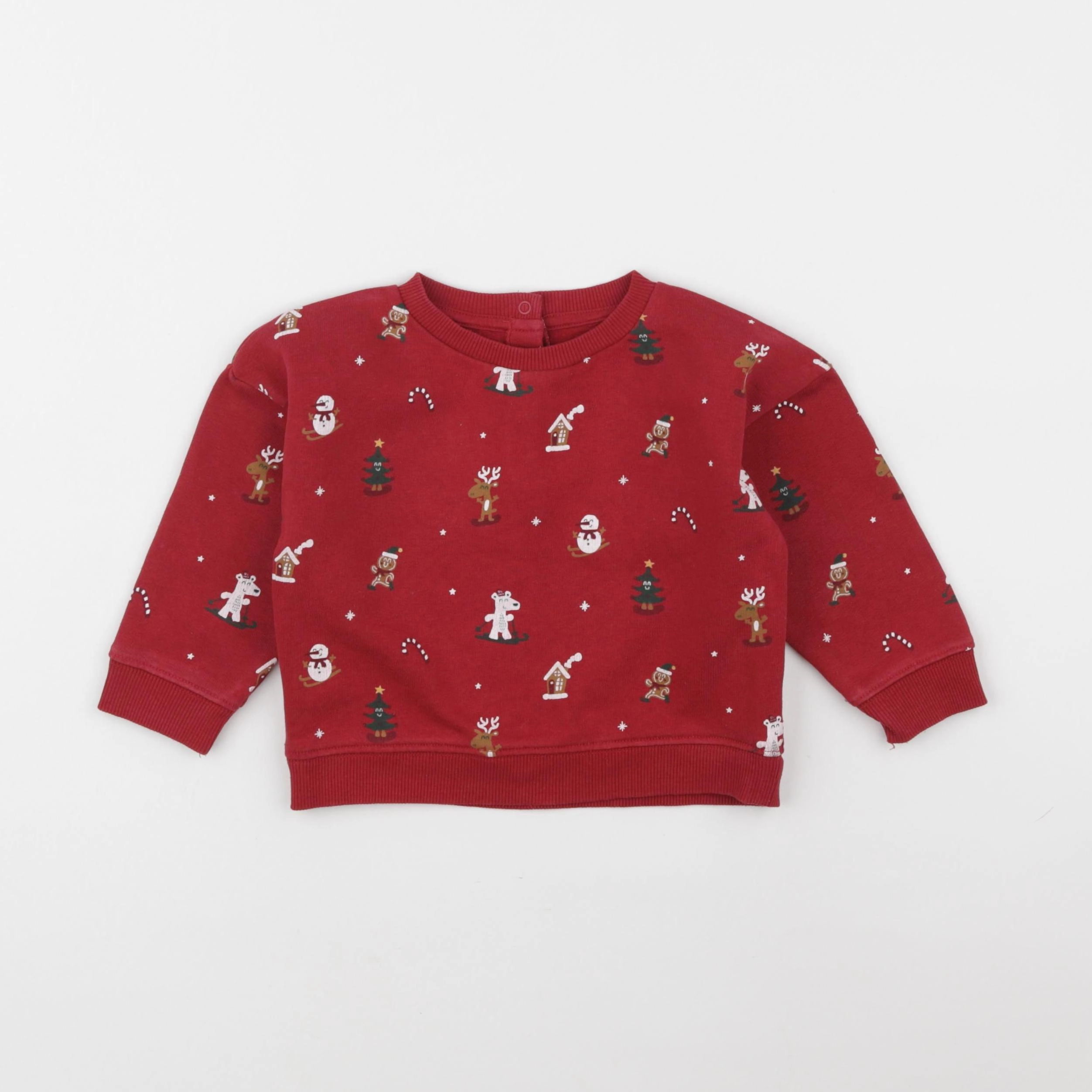Vertbaudet - sweat rouge - 18 mois