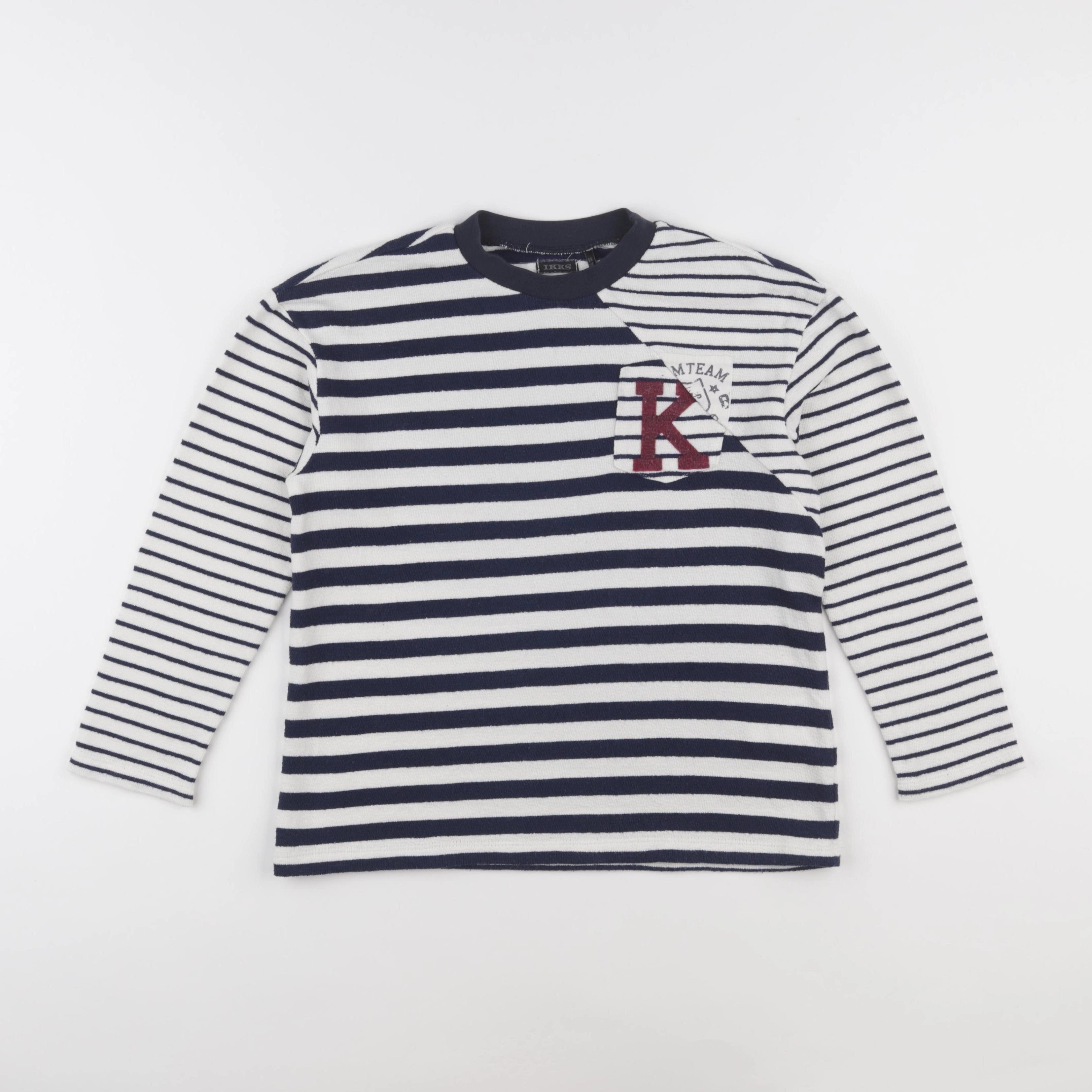 IKKS - sweat blanc, bleu - 8 ans