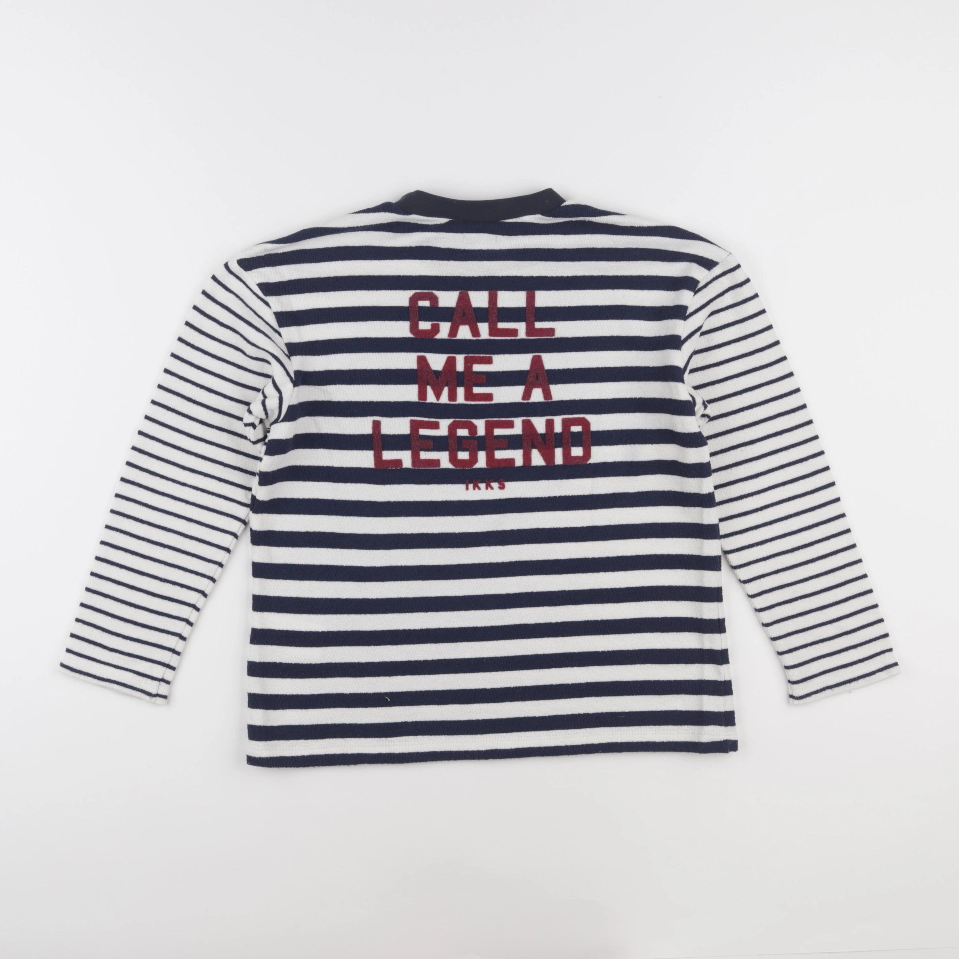 IKKS - sweat blanc, bleu - 8 ans