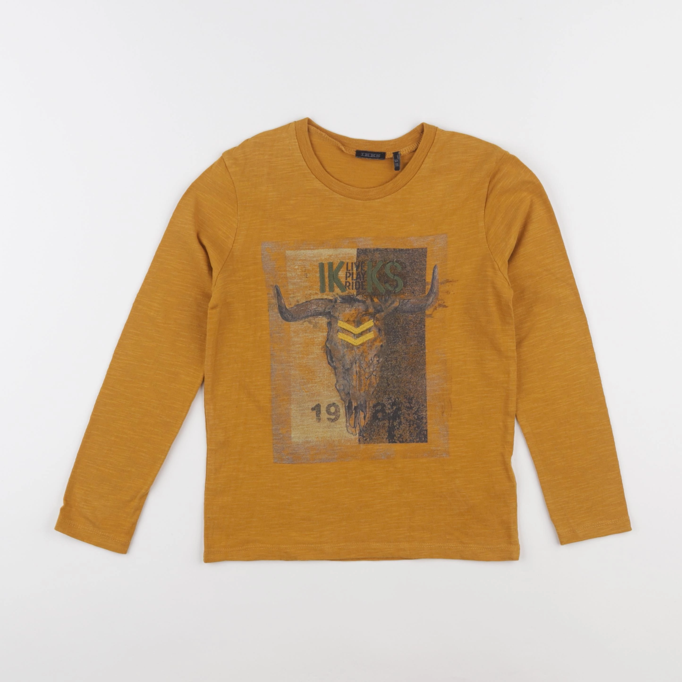 IKKS - tee-shirt jaune - 6 ans
