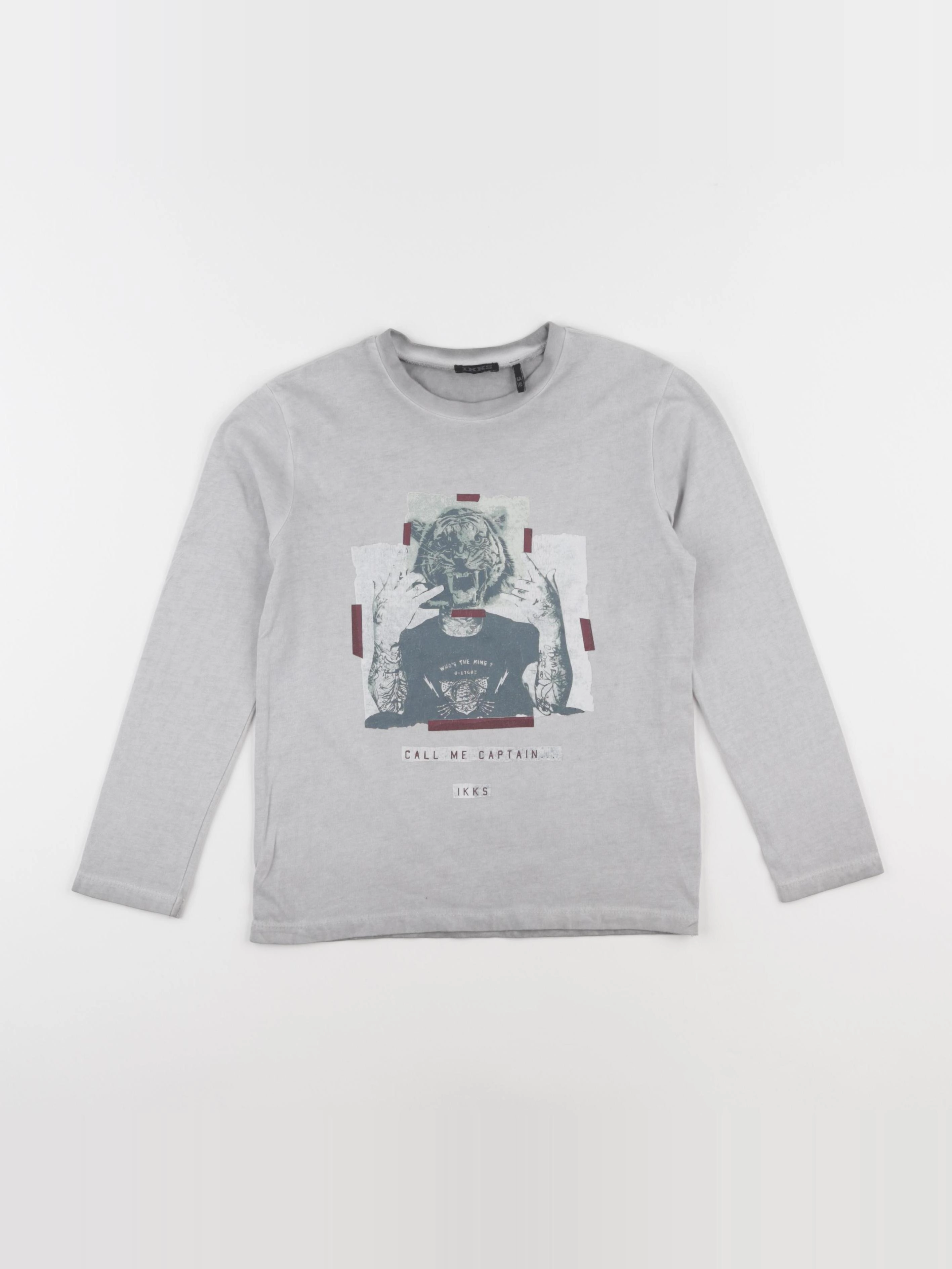 IKKS - tee-shirt gris - 6 ans