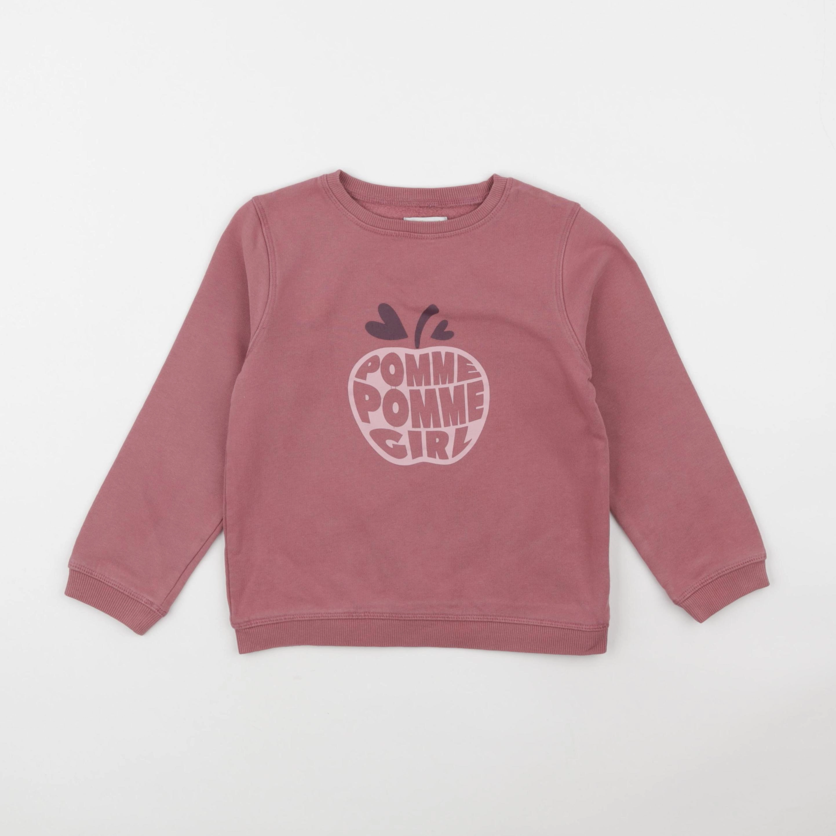 Vertbaudet - sweat rose - 6 ans