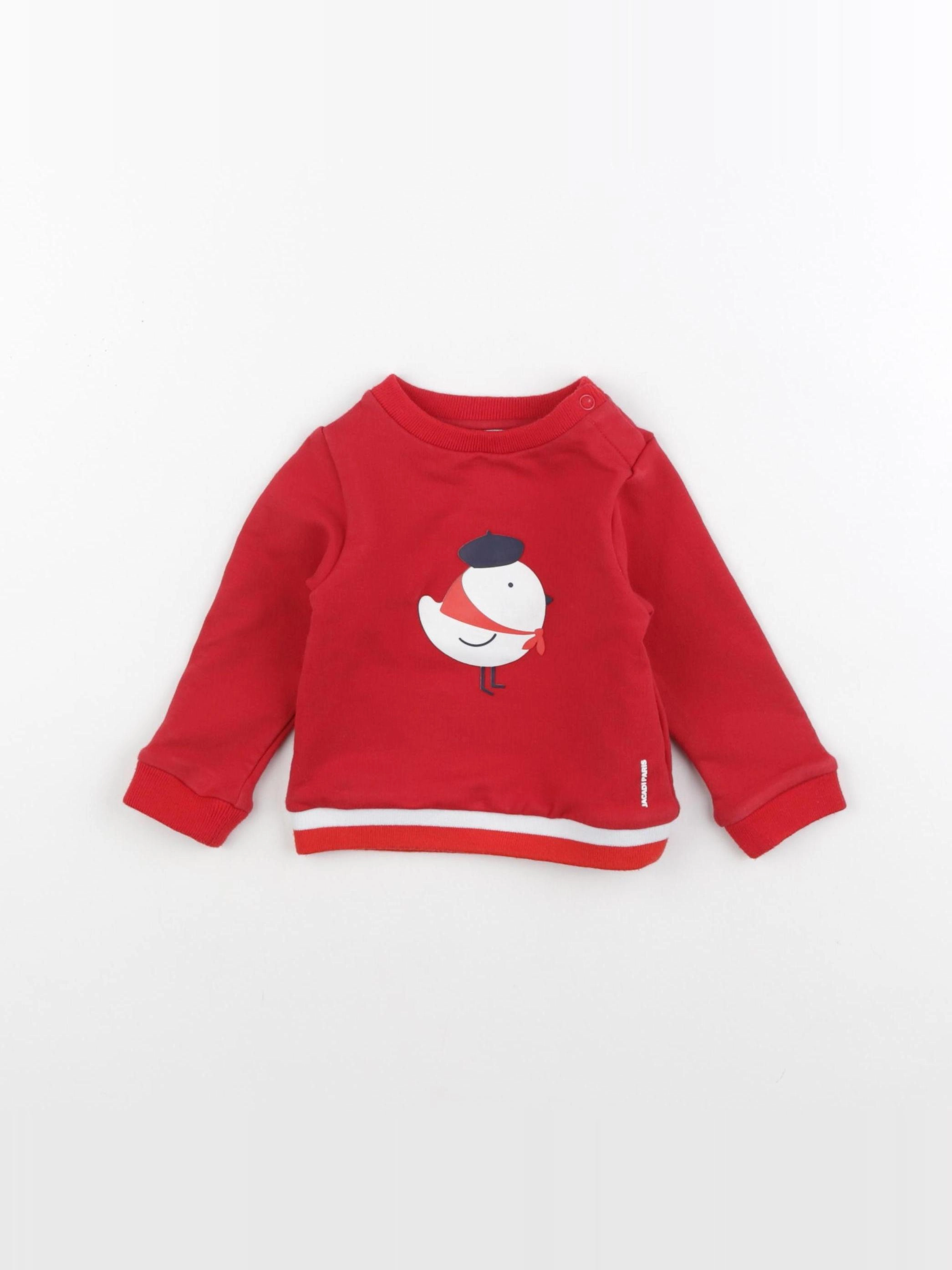 Jacadi - sweat rouge - 12 mois