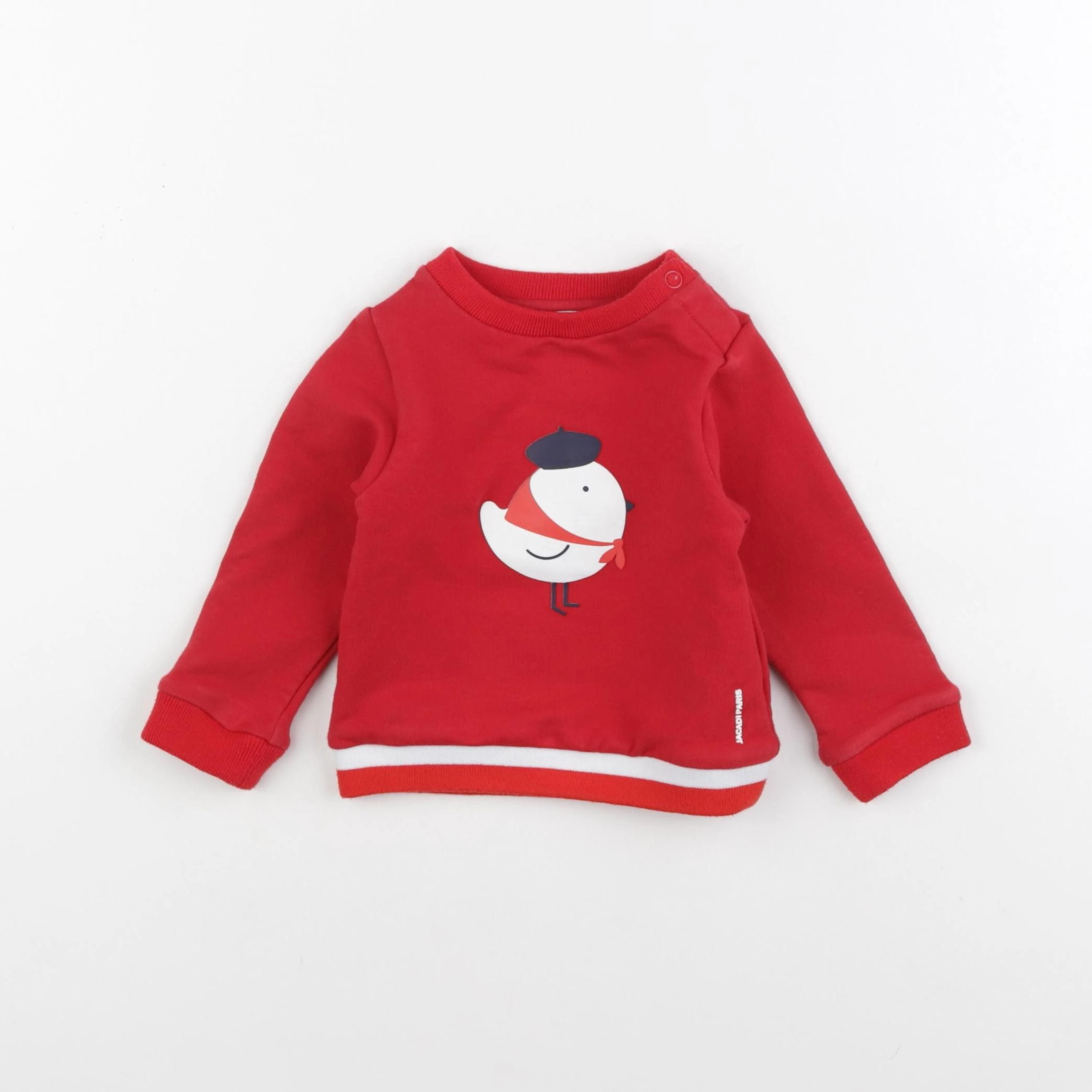 Jacadi - sweat rouge - 12 mois