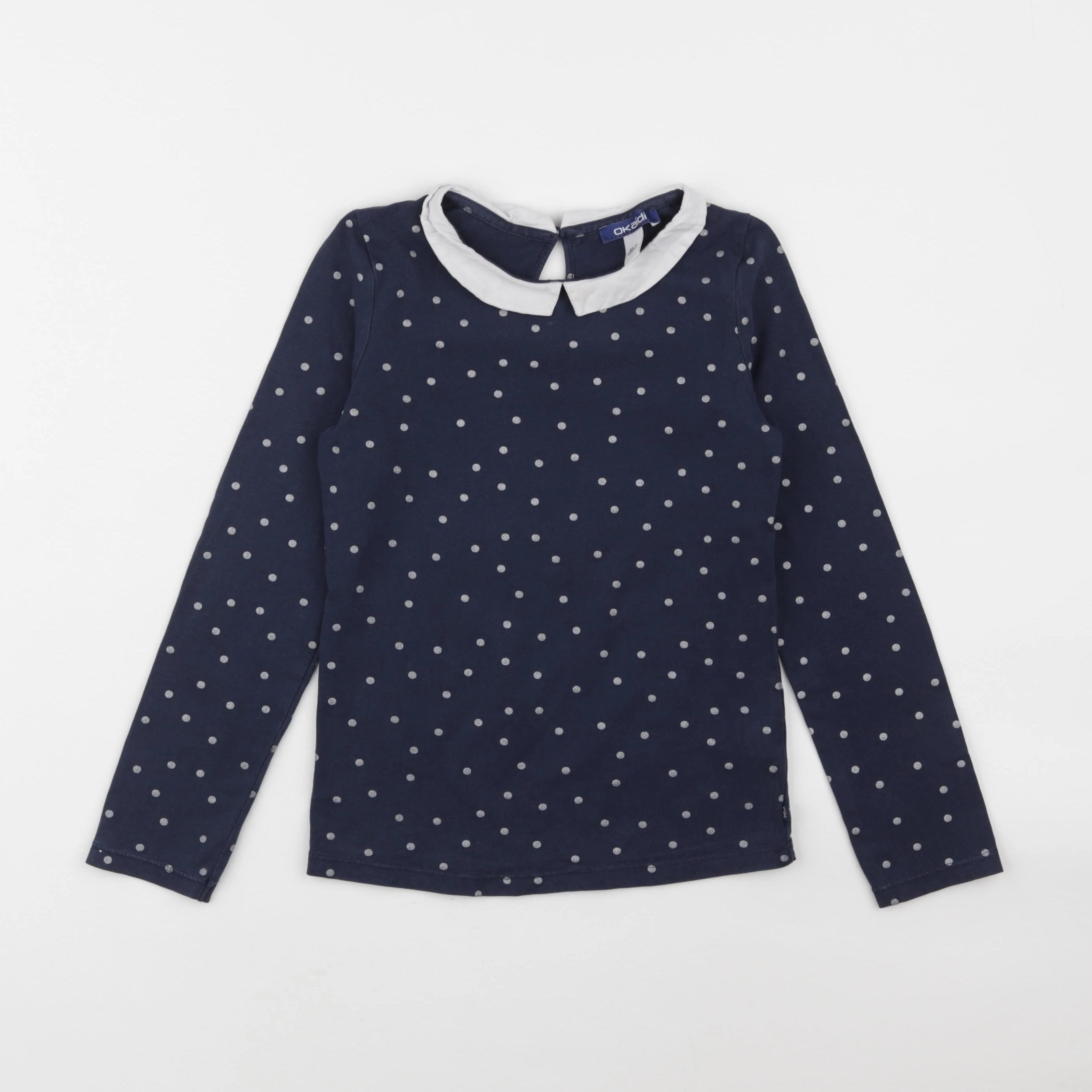 Okaidi - tee-shirt bleu, argent - 8 ans