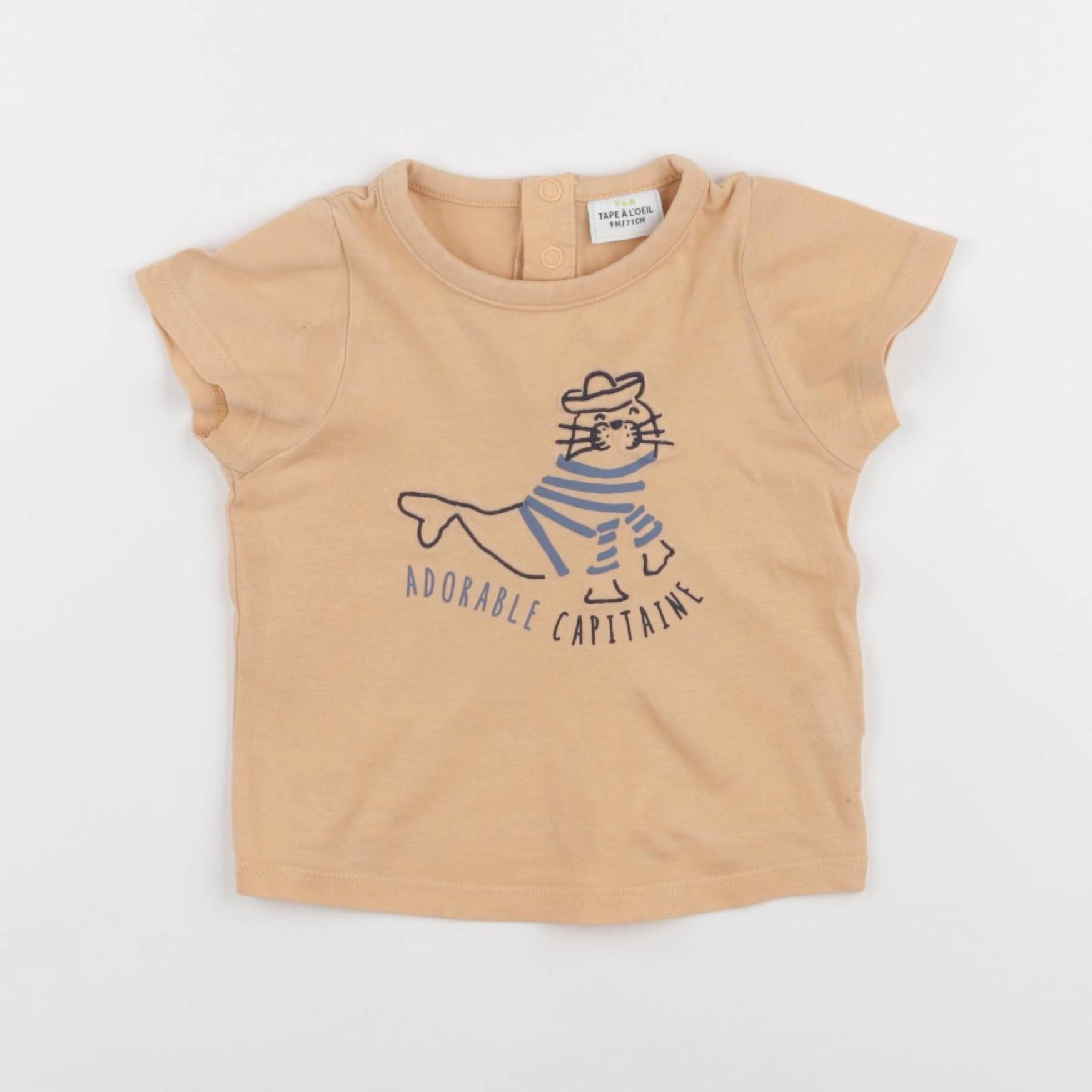 Tape à l'oeil - tee-shirt orange - 9 mois
