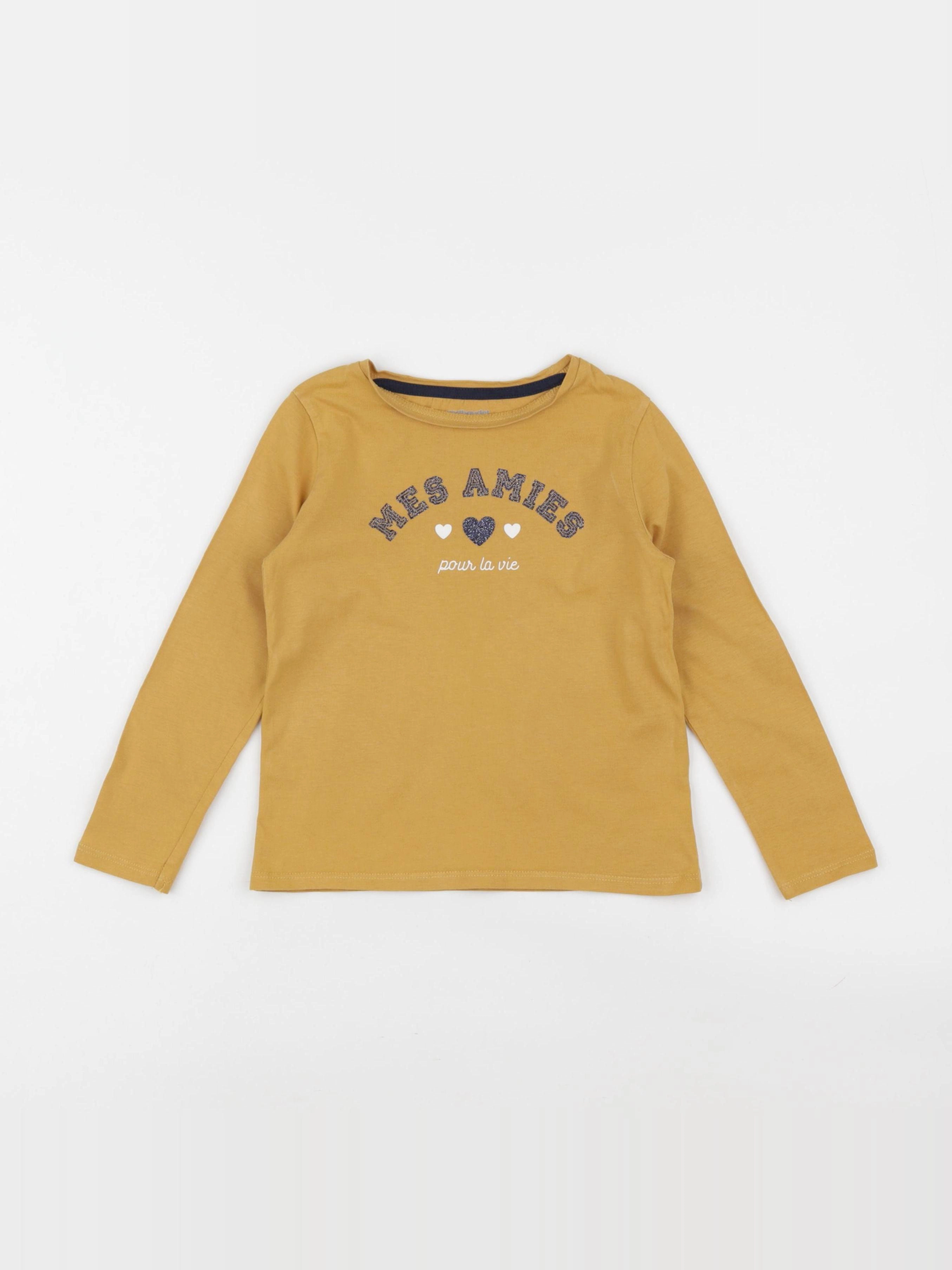 Vertbaudet - tee-shirt jaune - 5 ans