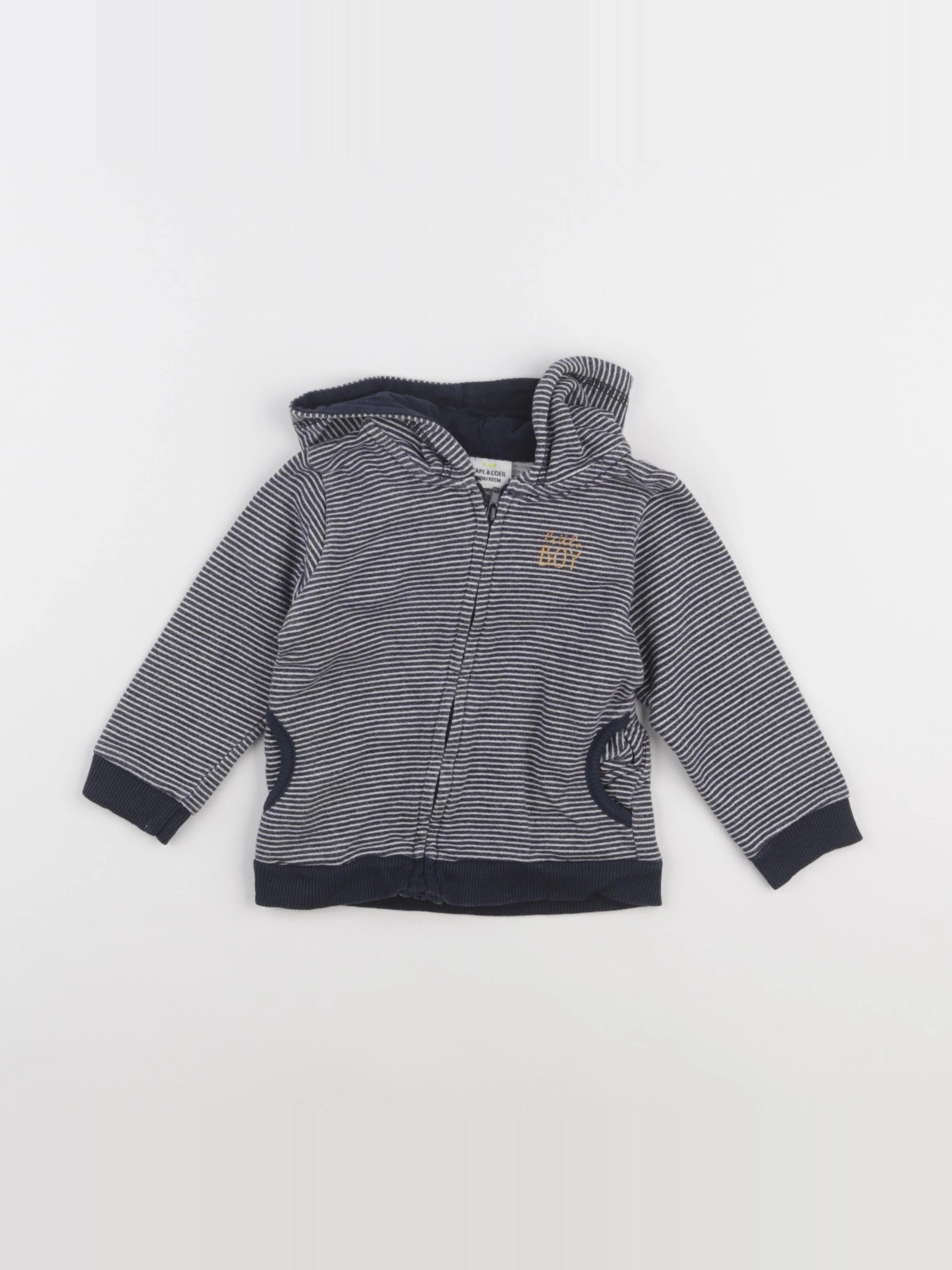 Tape à l'oeil - sweat bleu - 18 mois