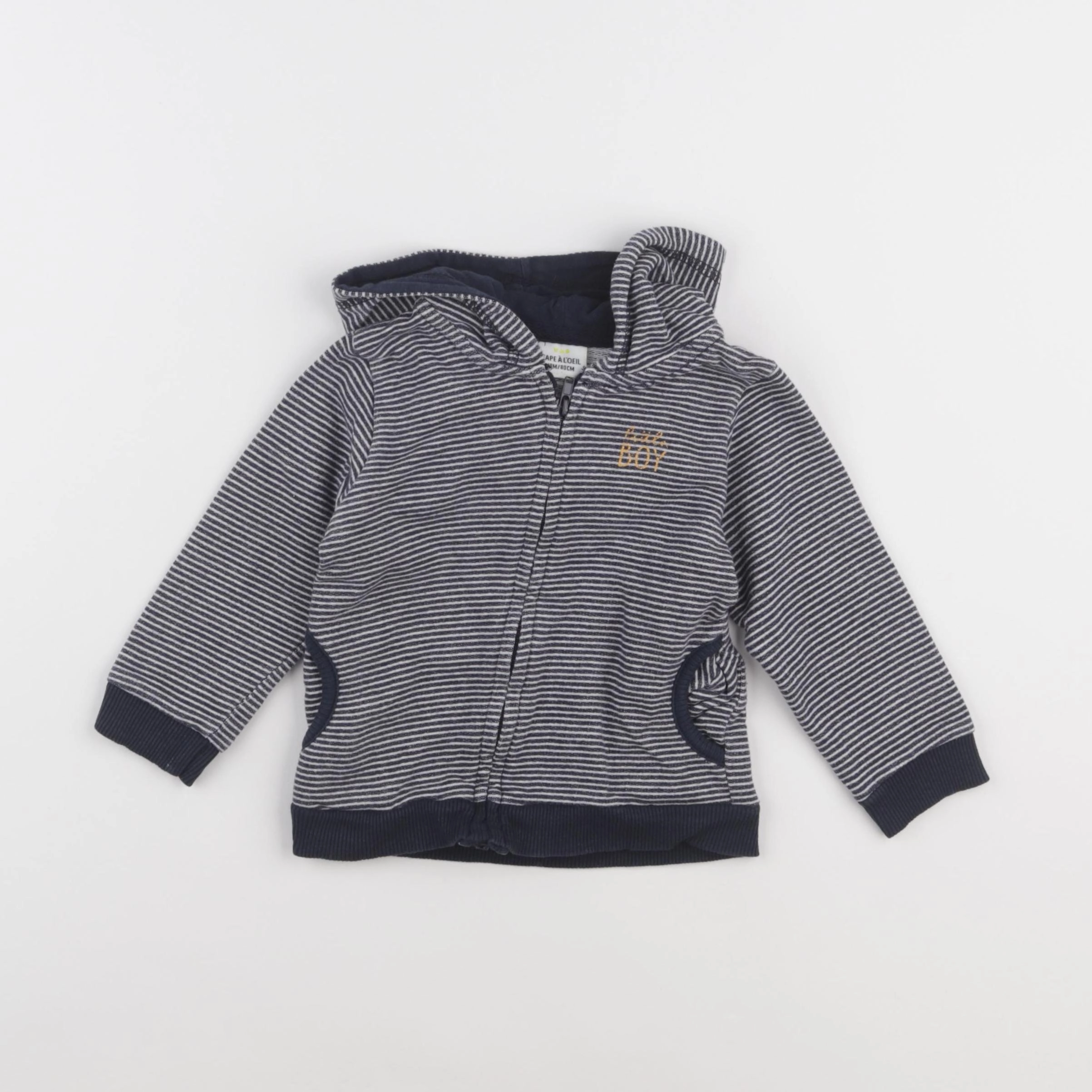 Tape à l'oeil - sweat bleu - 18 mois