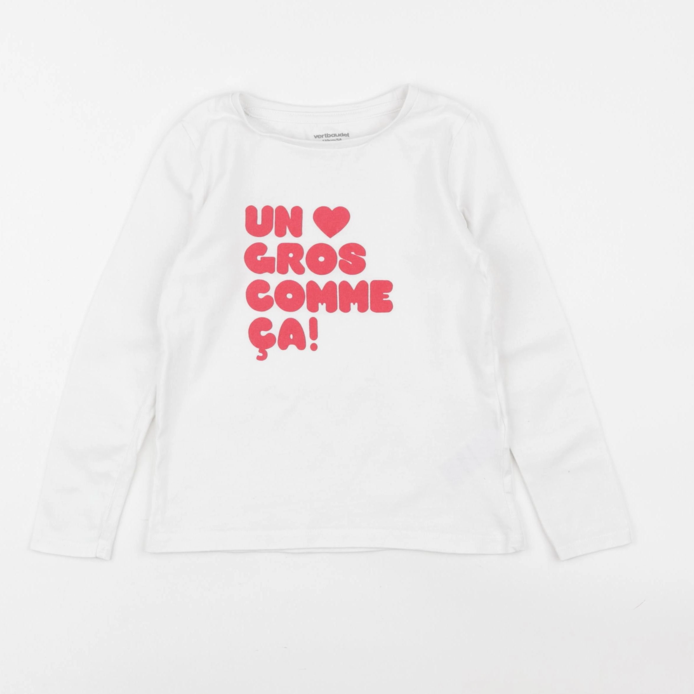 Vertbaudet - tee-shirt blanc - 5 ans