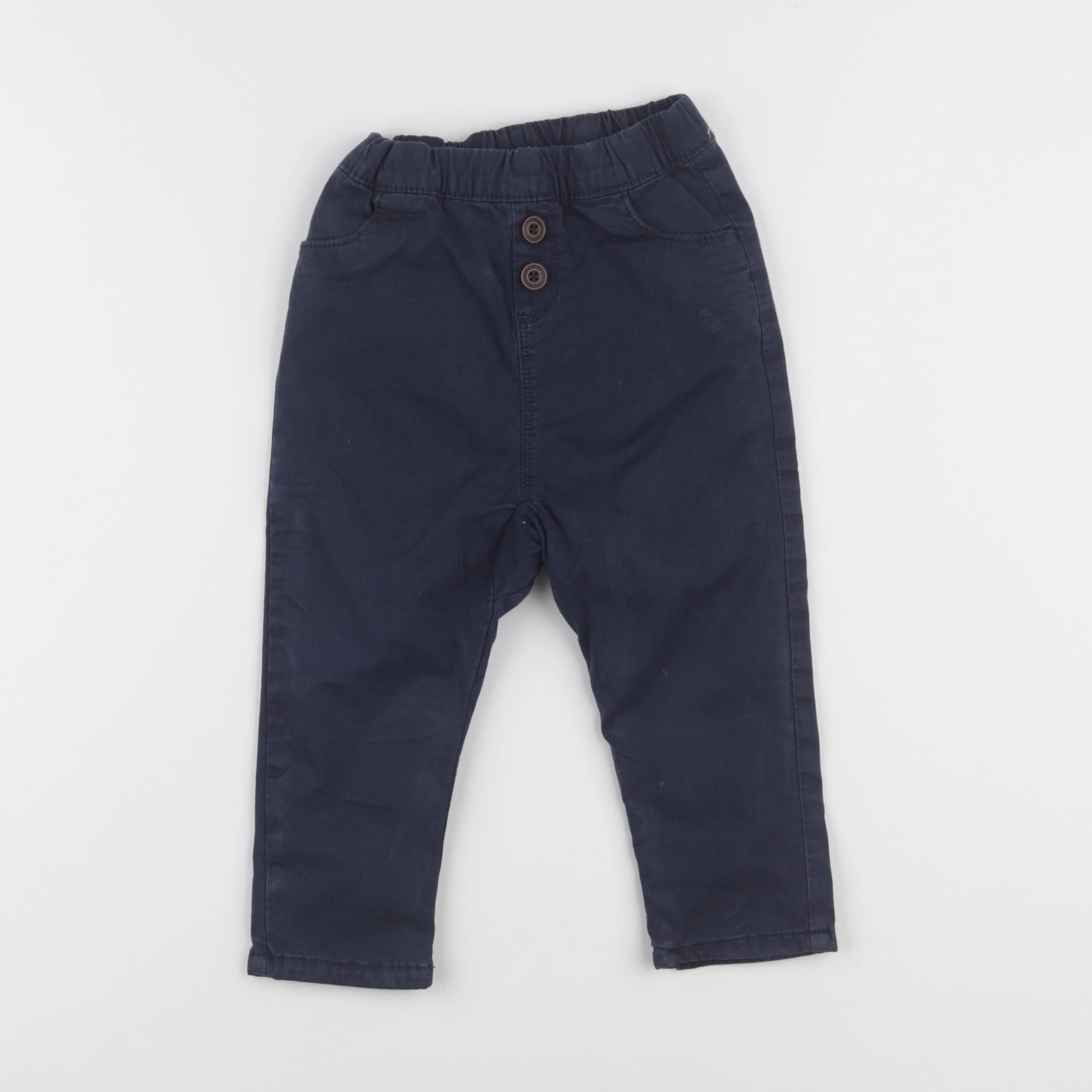 Tape à l'oeil - pantalon doublé bleu - 24 mois