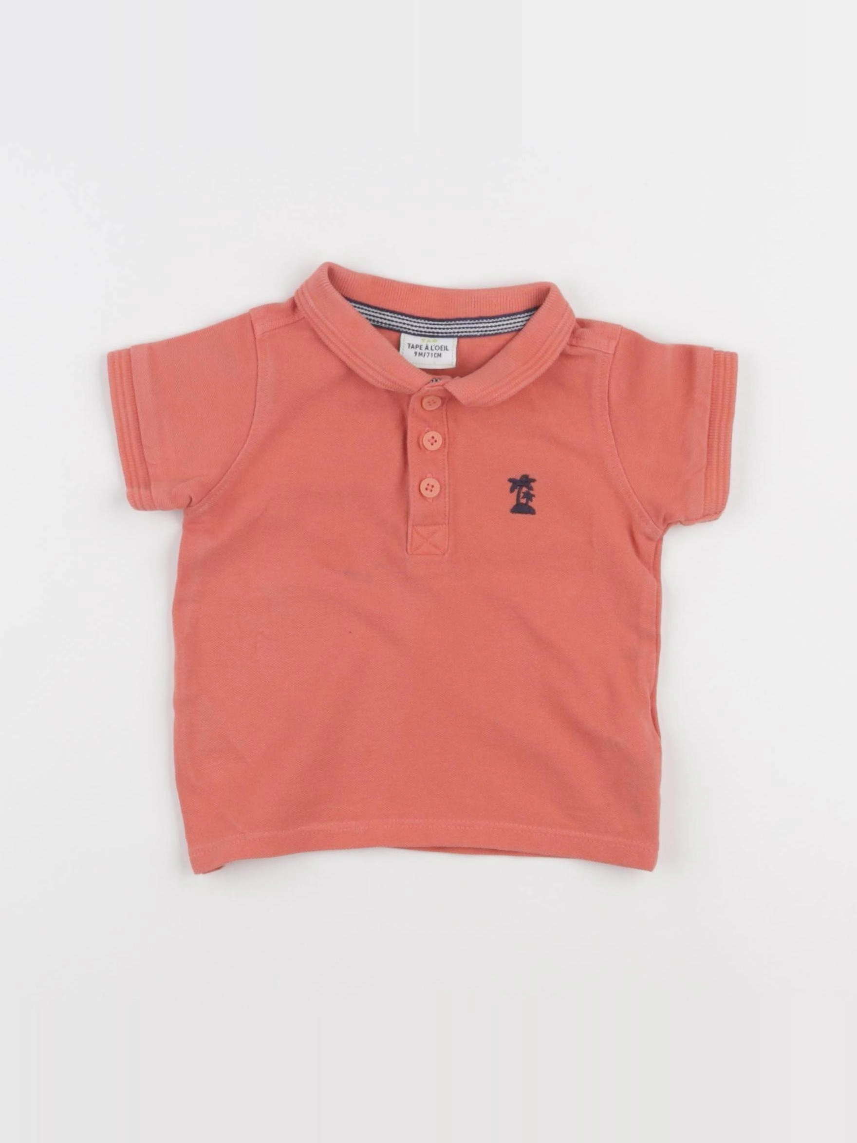 Tape à l'oeil - polo orange - 9 mois