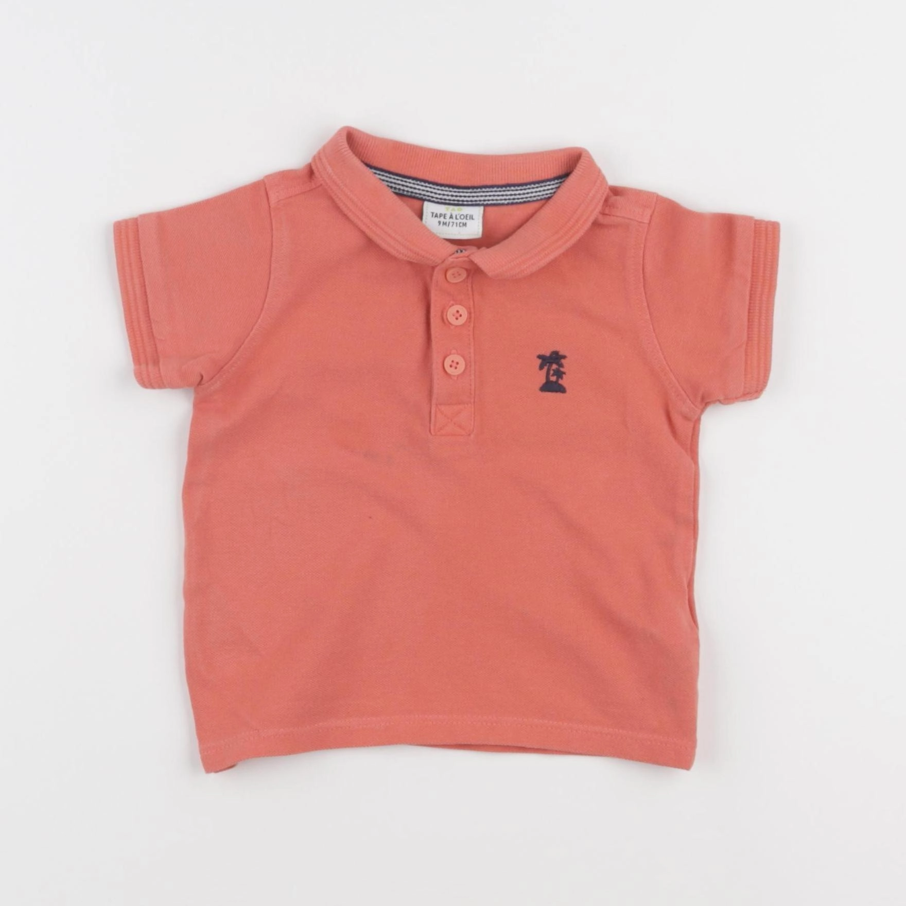 Tape à l'oeil - polo orange - 9 mois
