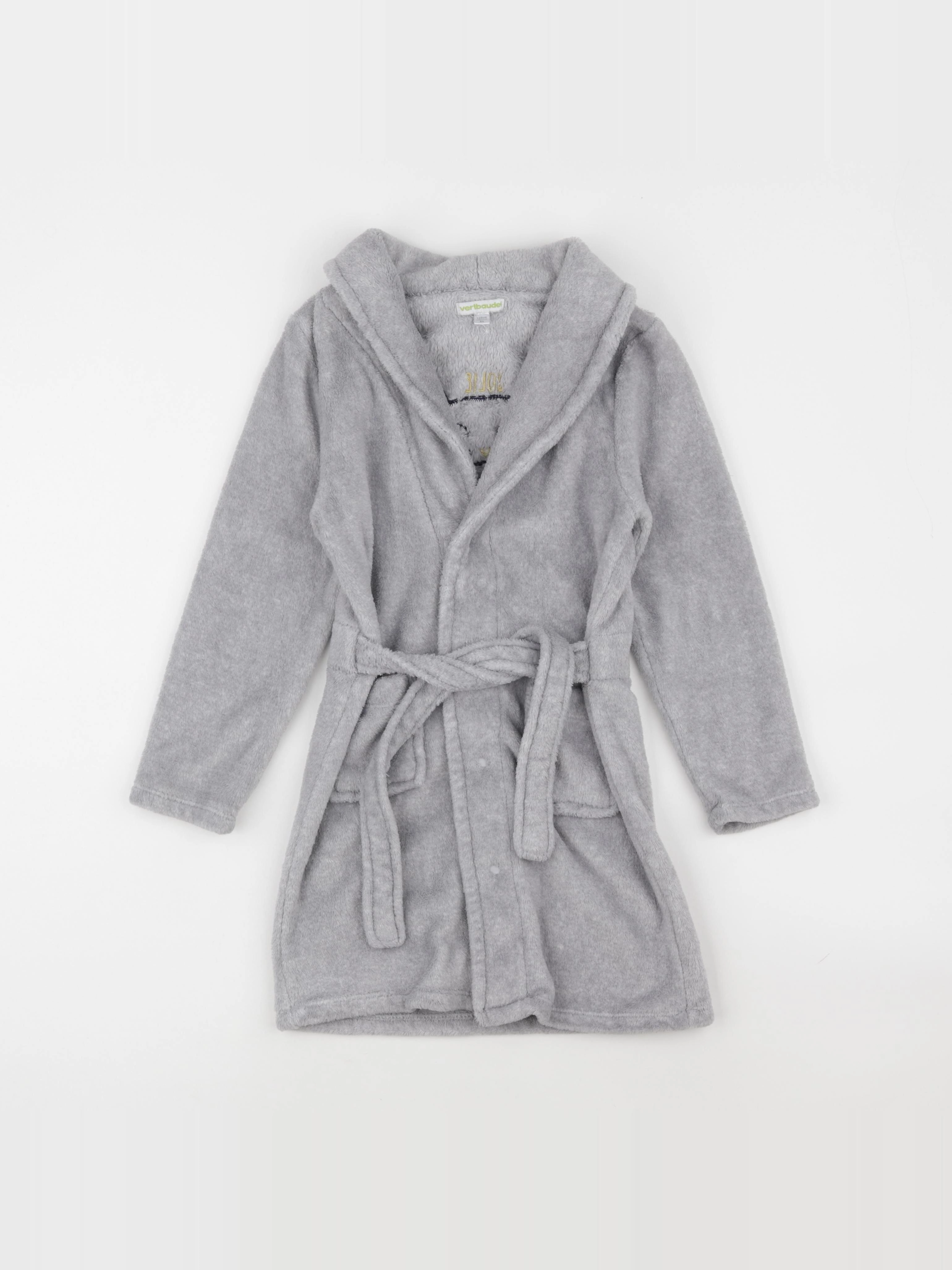 Vertbaudet - robe de chambre gris - 8 ans