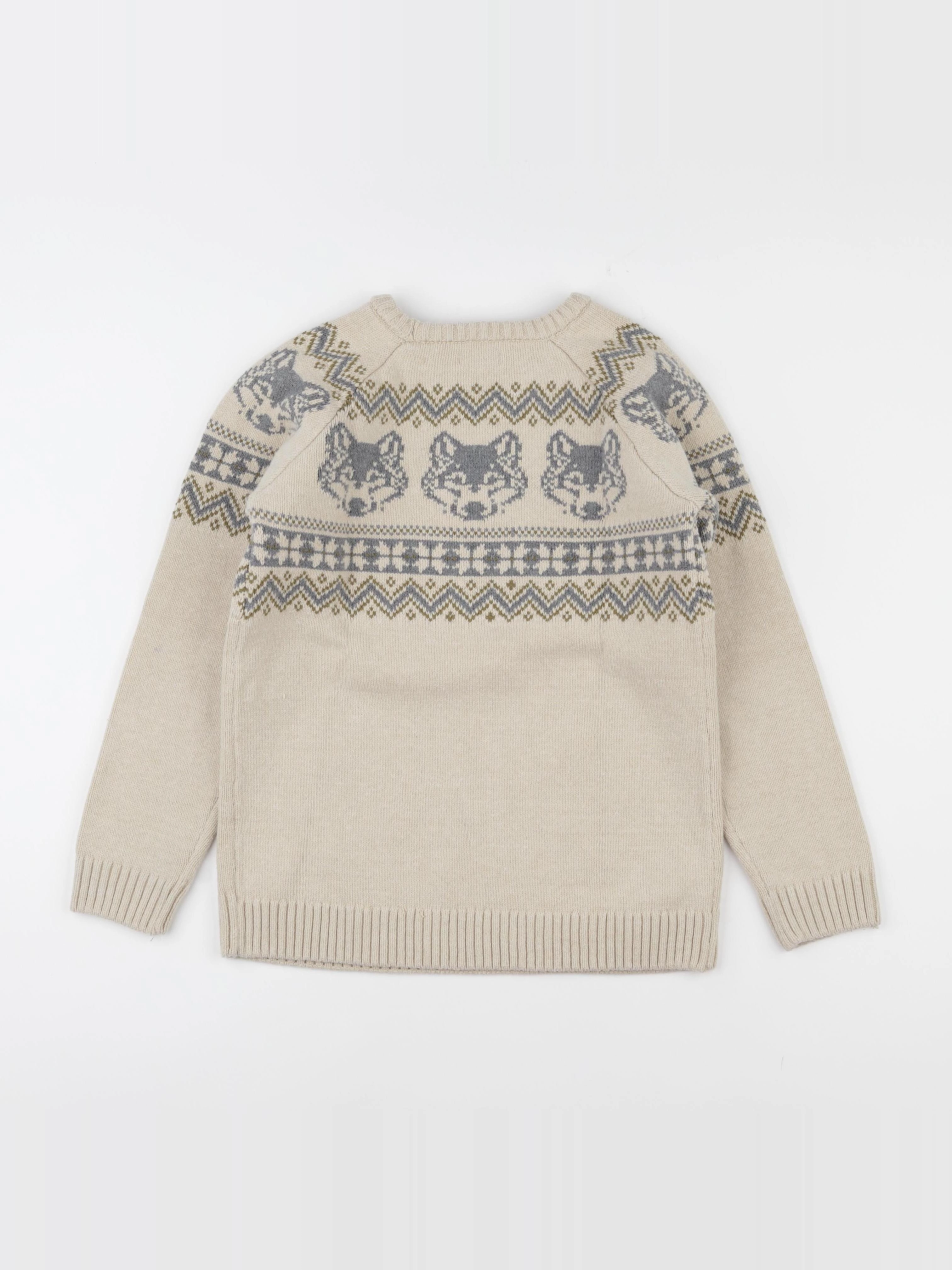 Vertbaudet - pull beige - 10 ans