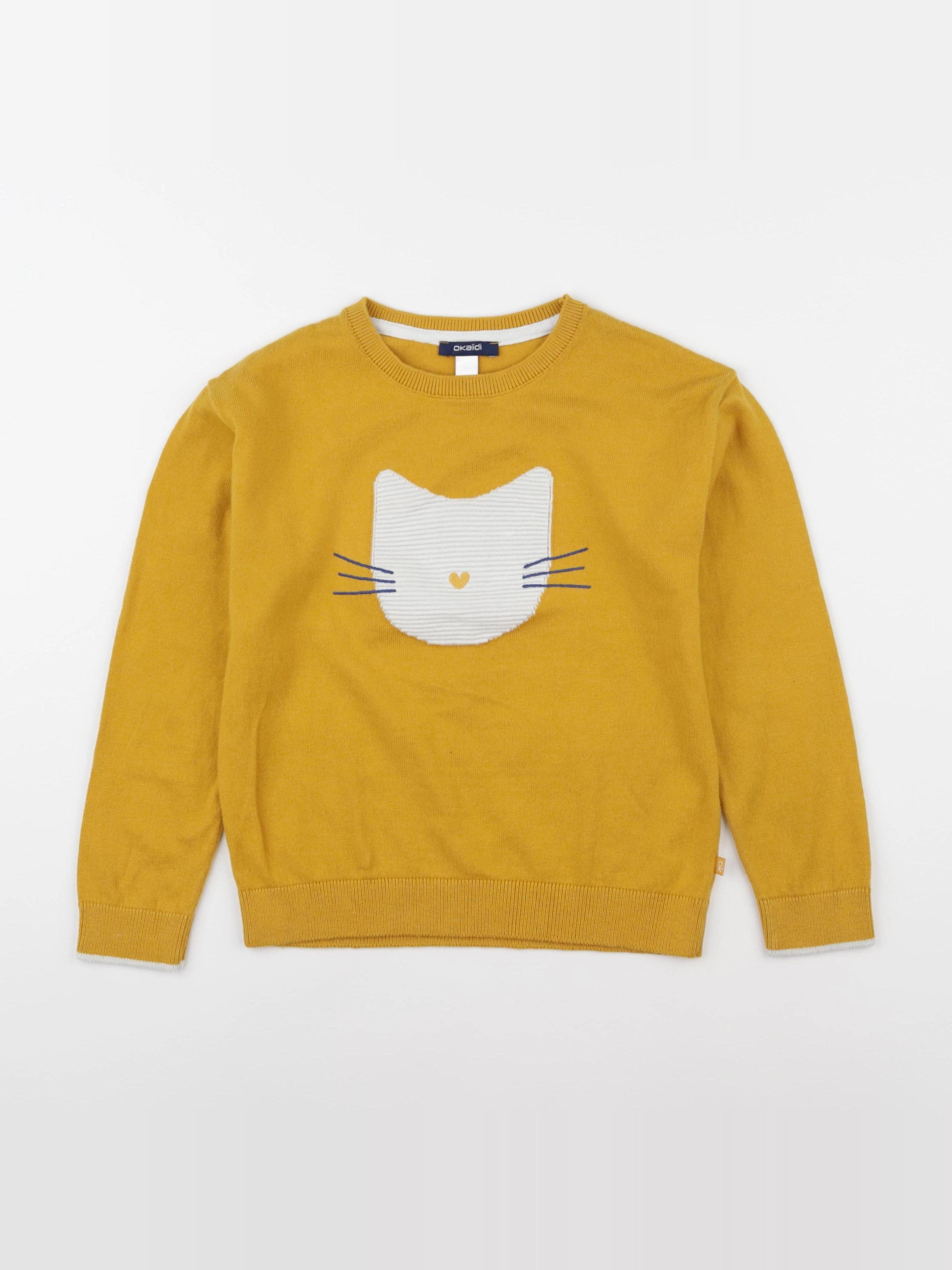 Okaidi - pull jaune - 8 ans