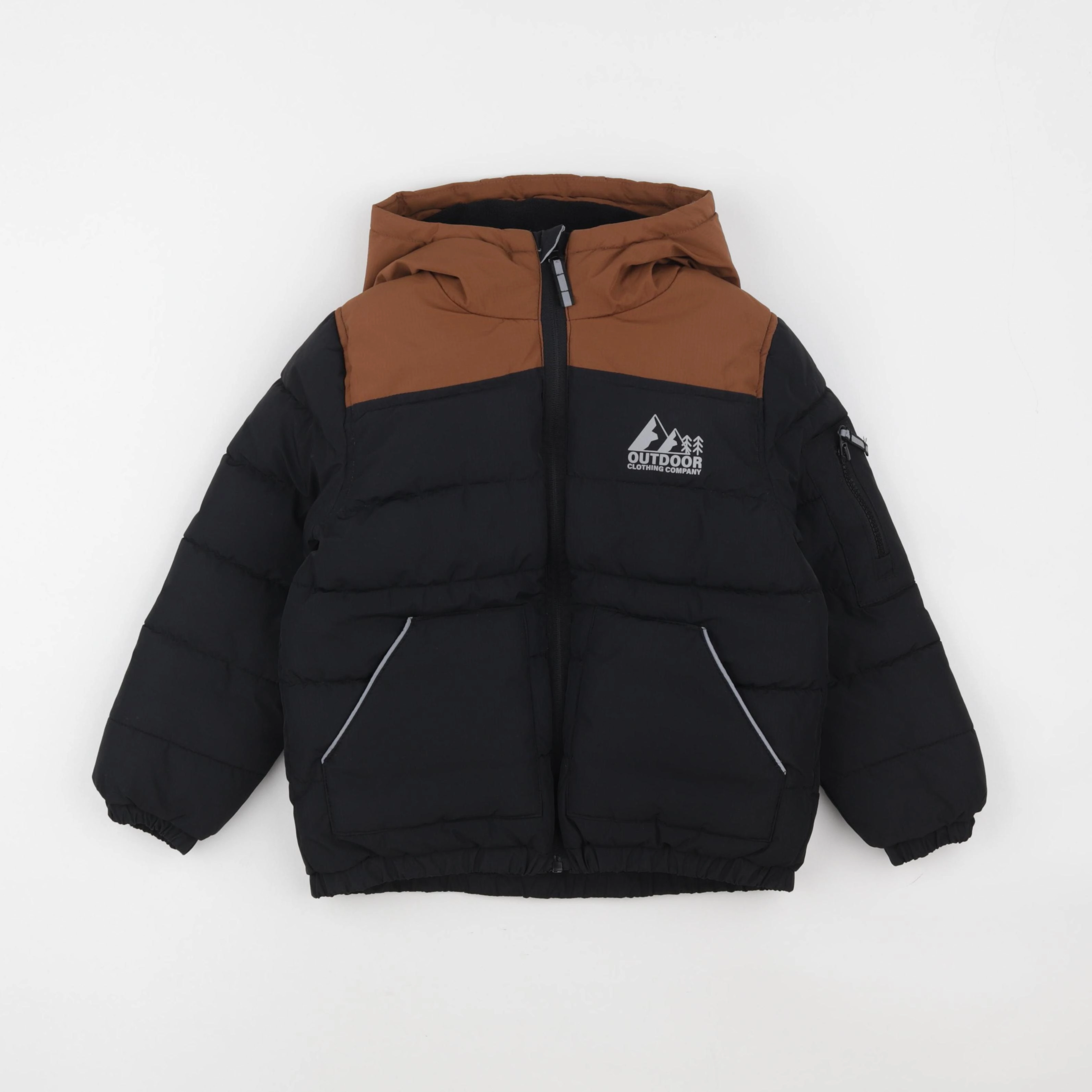 Vertbaudet - doudoune marron, noir - 6 ans