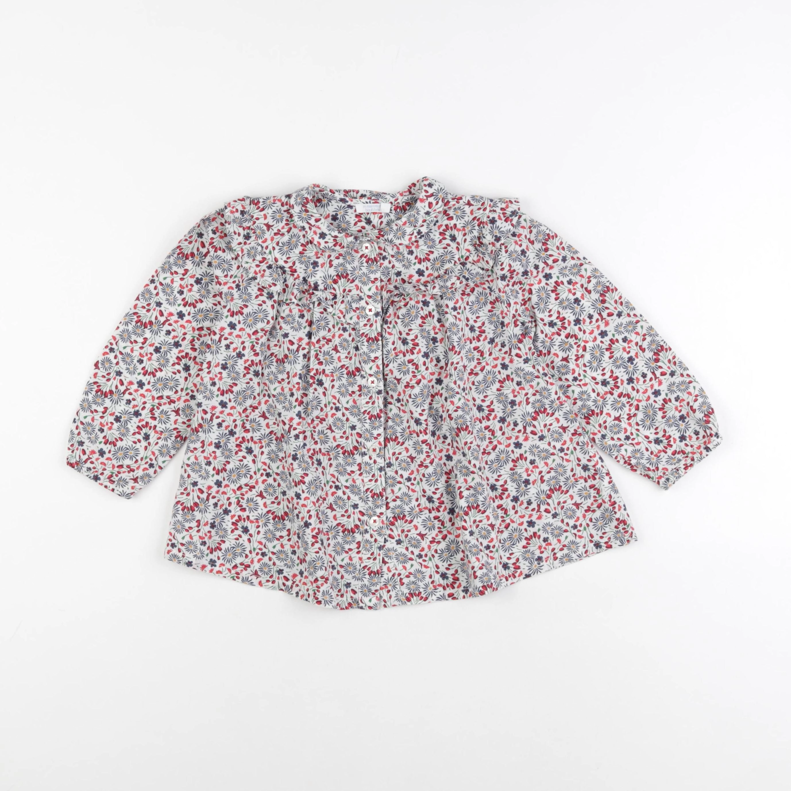 Boutchou - blouse rouge - 36 mois