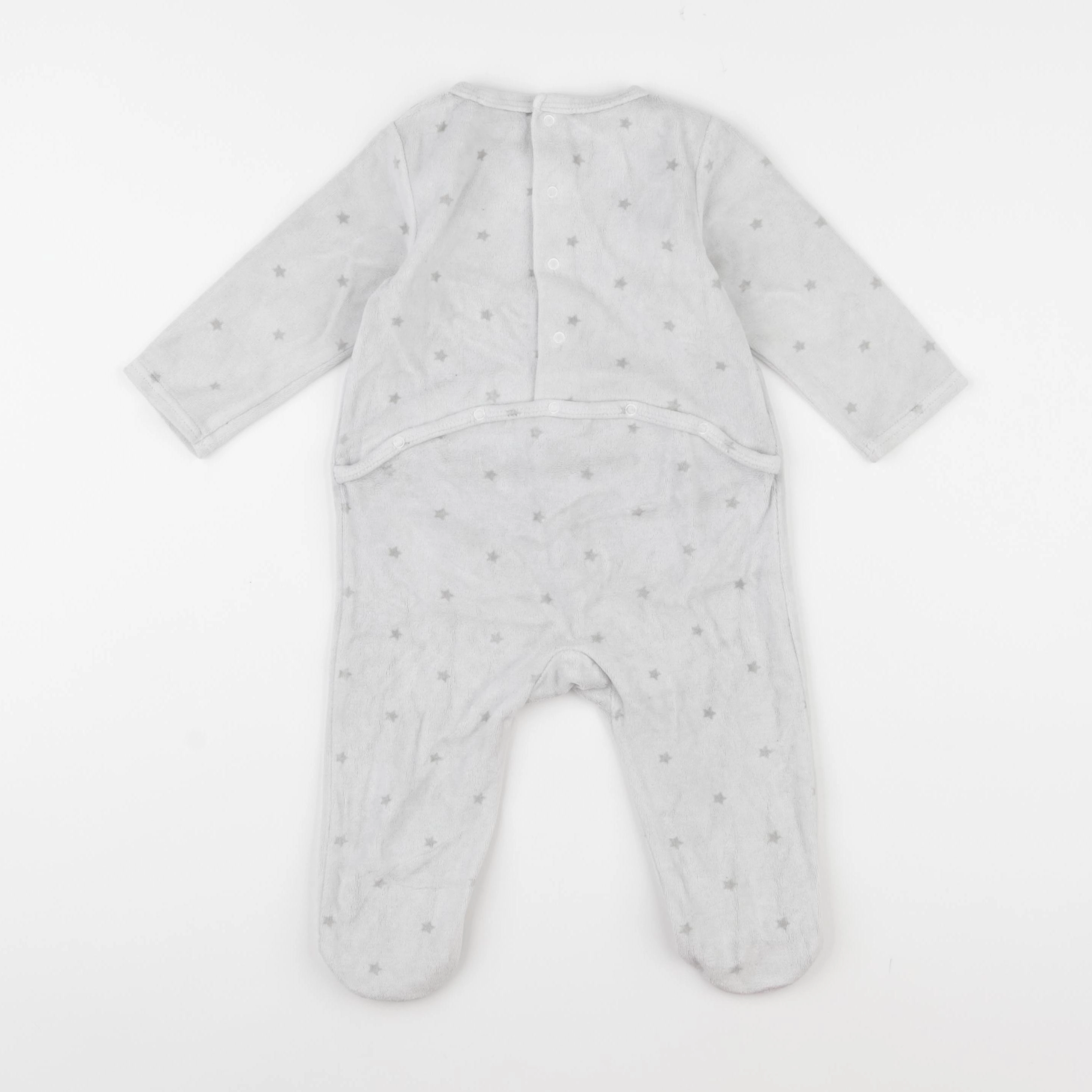 Tape à l'oeil - pyjama velours gris - 12 mois