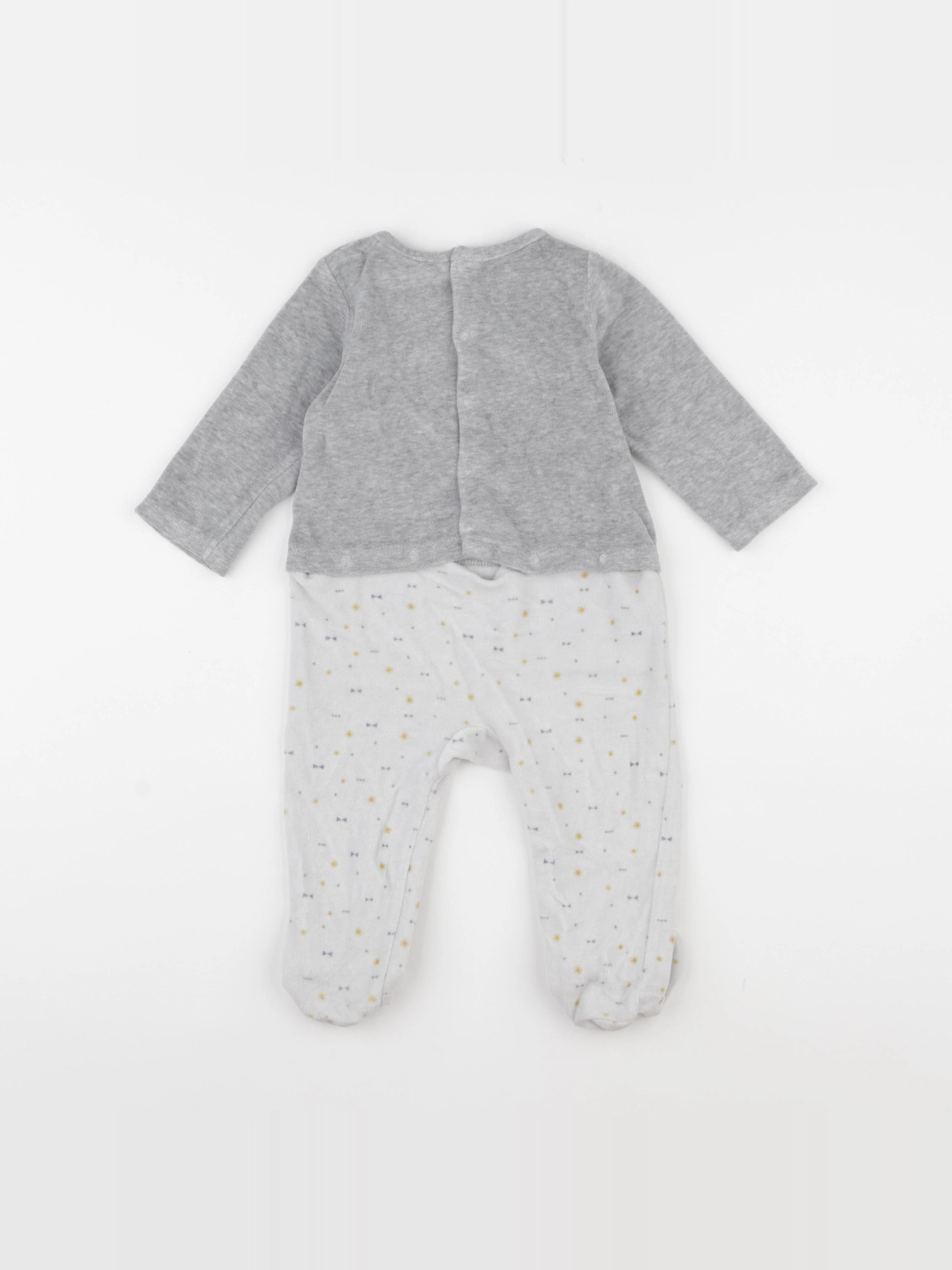 Tape à l'oeil - pyjama velours gris - 12 mois