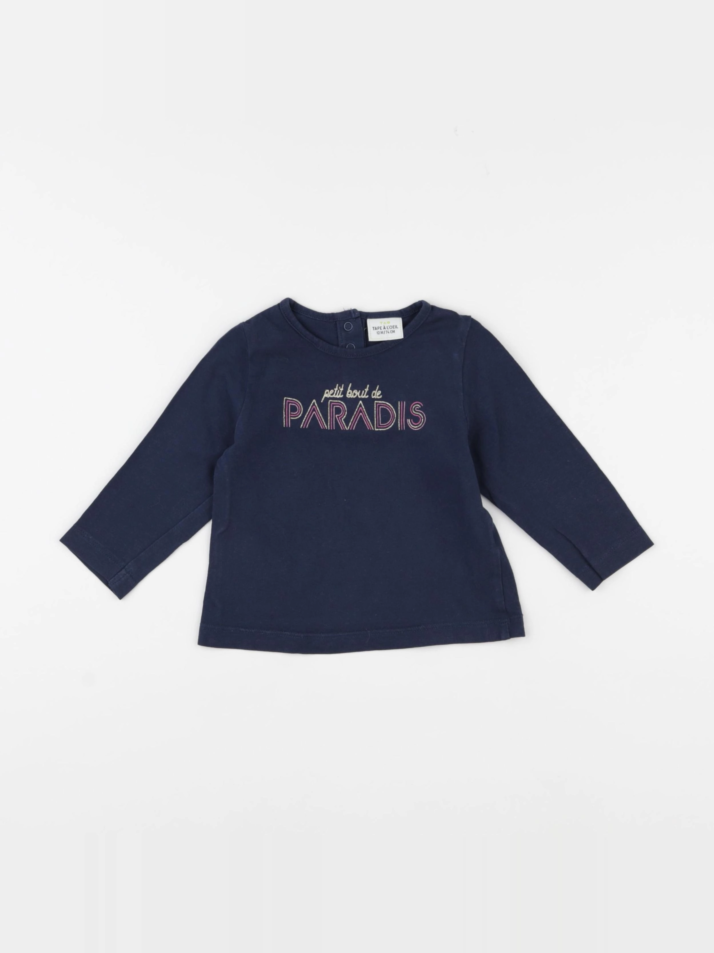 Tape à l'oeil - tee-shirt bleu - 12 mois
