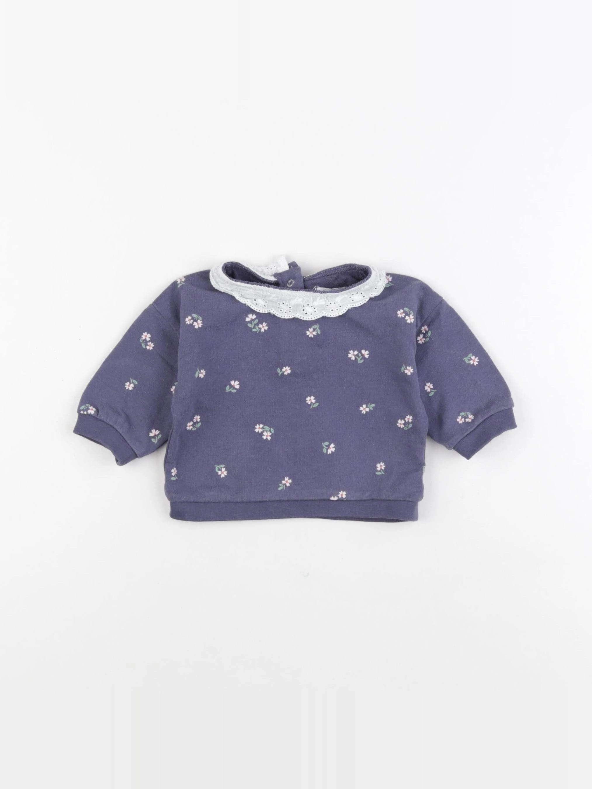 Vertbaudet - sweat gris - 3 mois